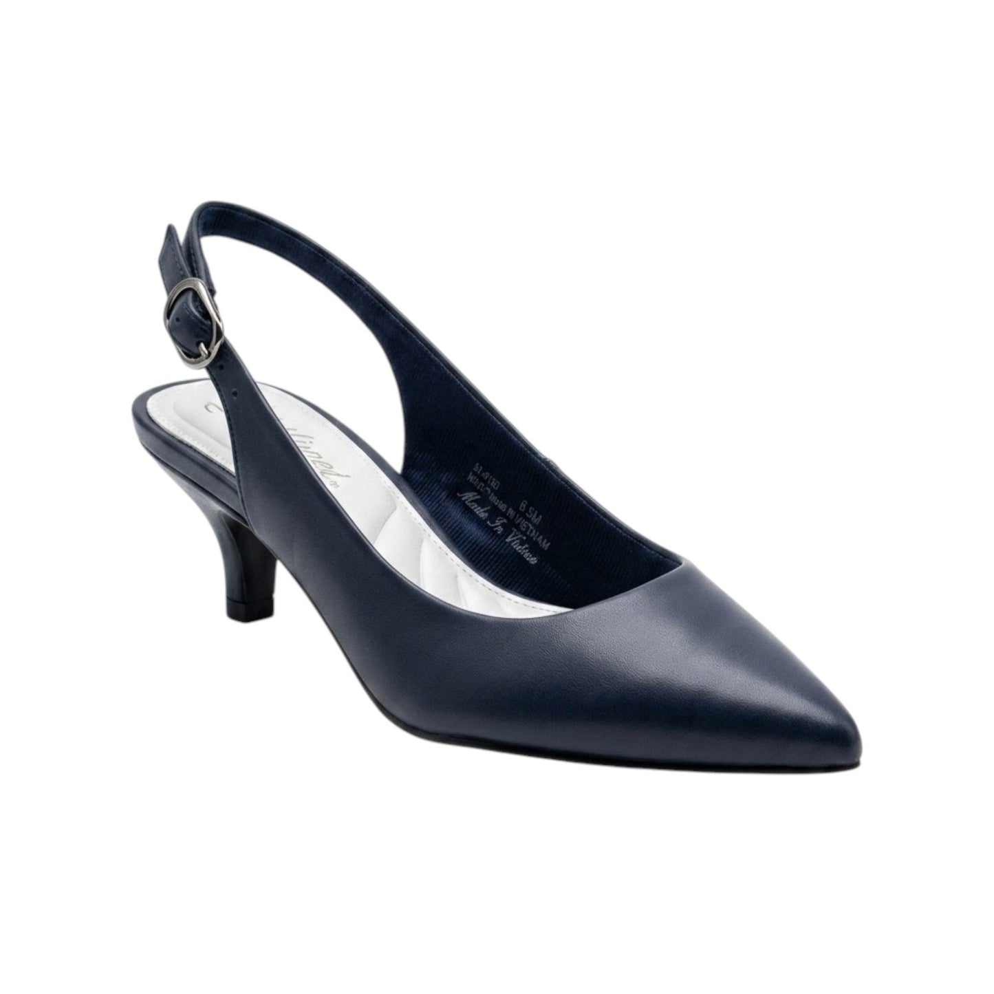Women's Plain Heeled Shoes,Navy