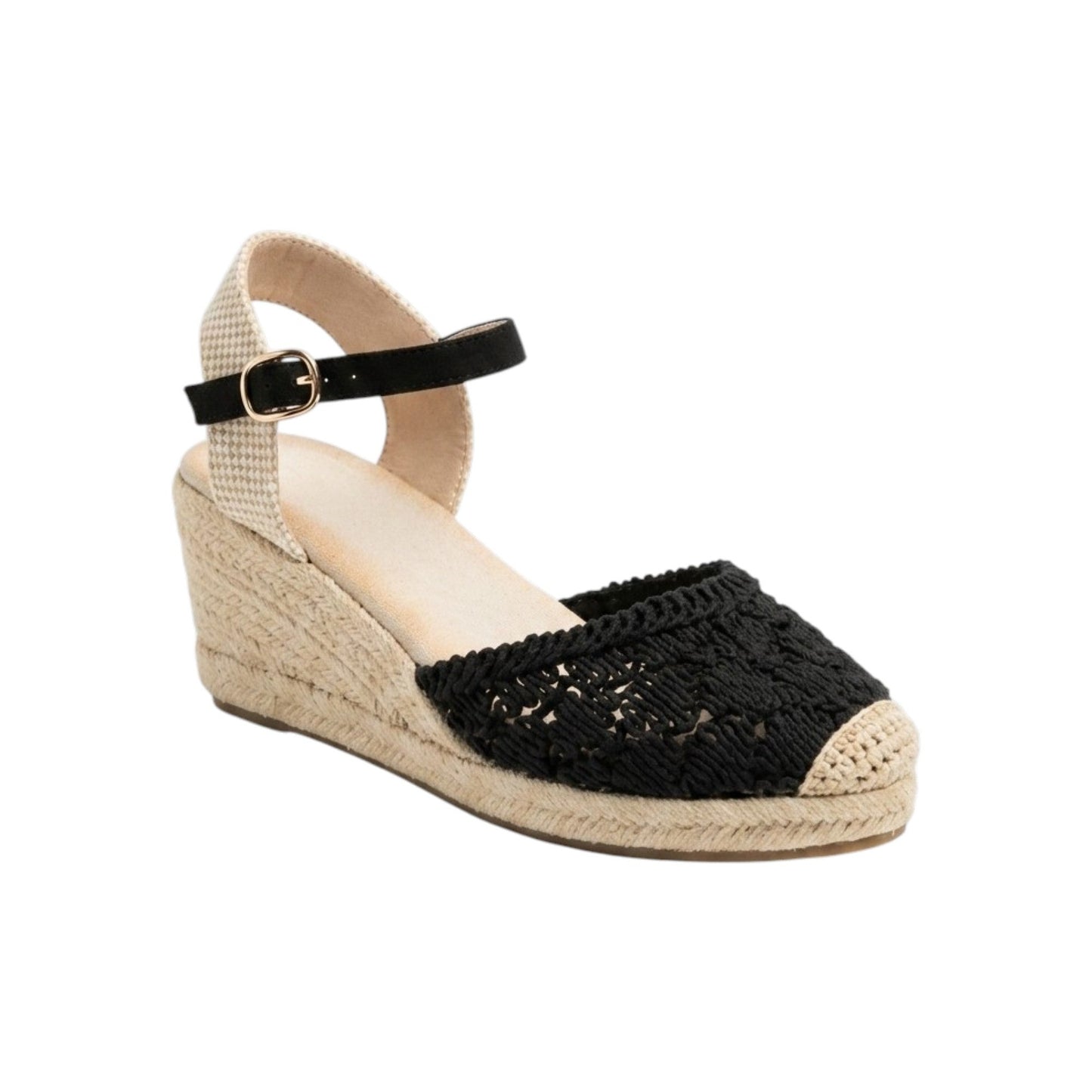 Women's Textured Shoes,Black/Beige