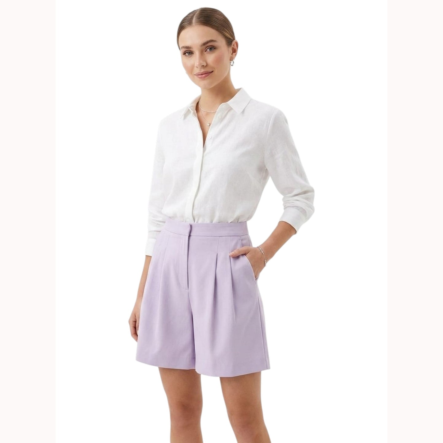 Women's Plain Short,Purple