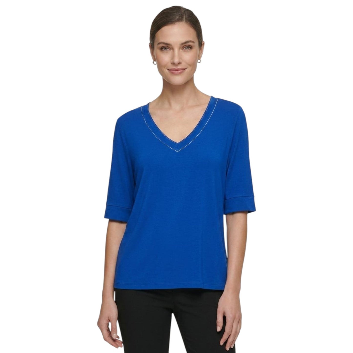 Women's Plain Top,Indigo