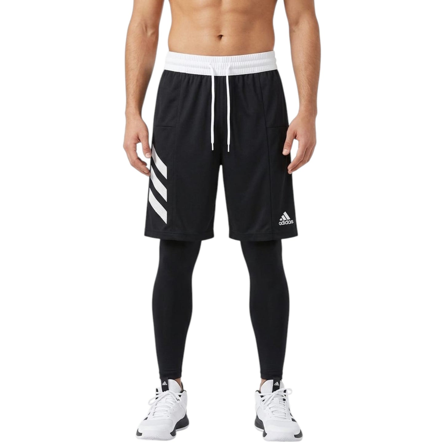 Men's Colorblocked Sport Short,Black