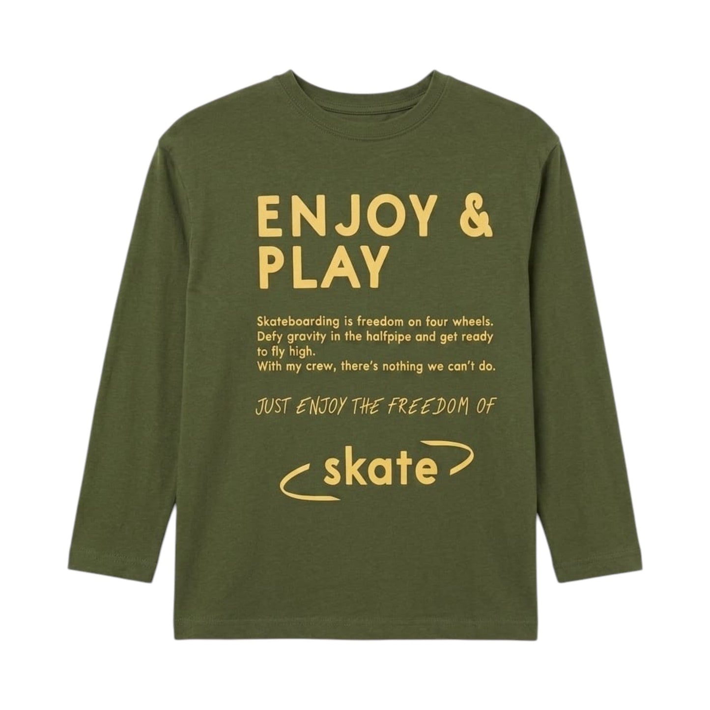 Kids Boy's Printed Top,Olive