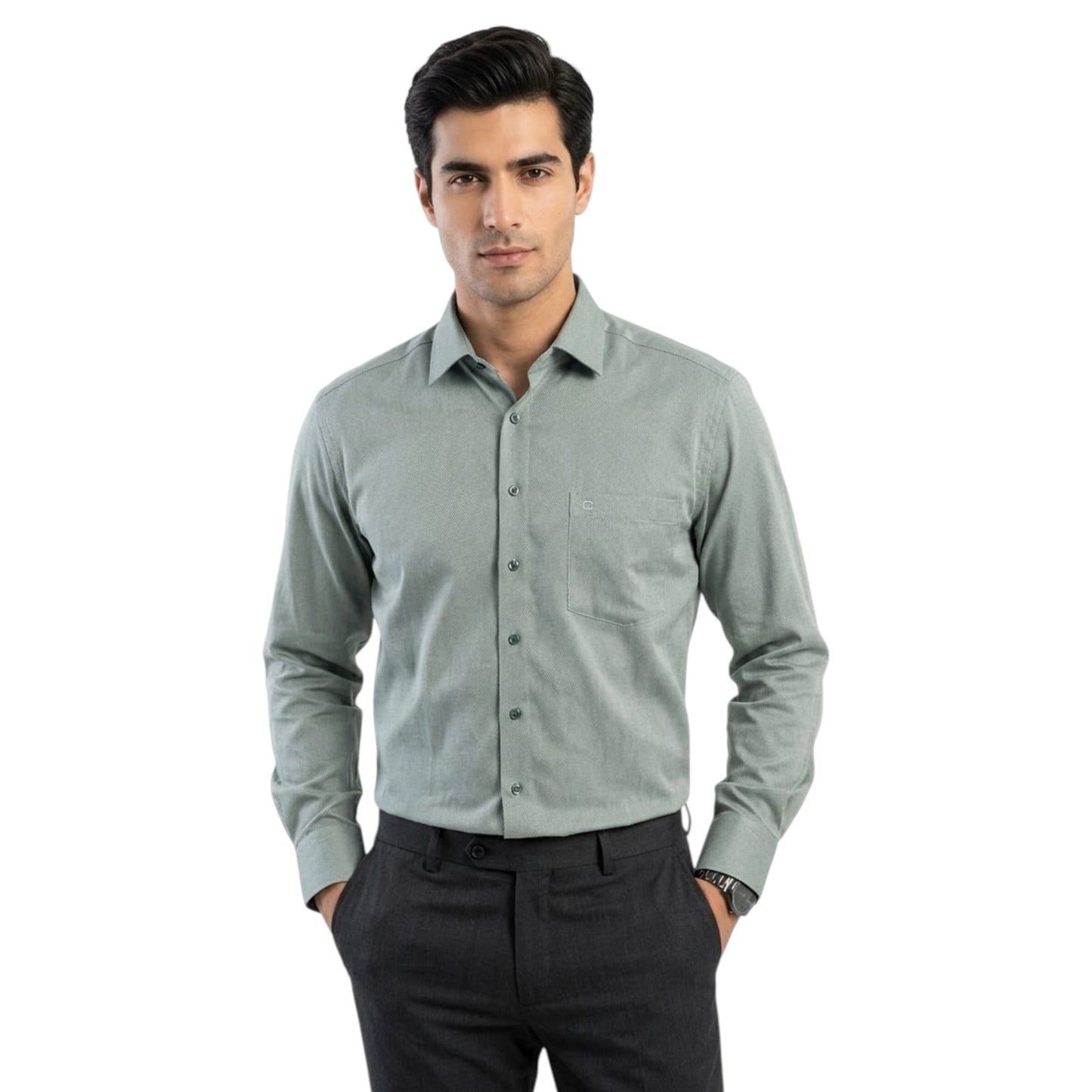 Men's Textured Dress Shirt,Mint