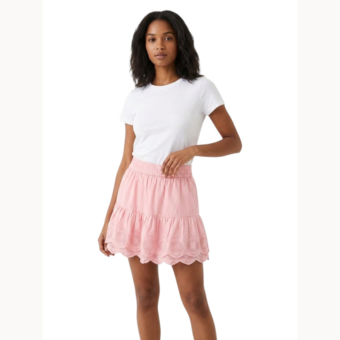 Women's Textured Skirt,Pink