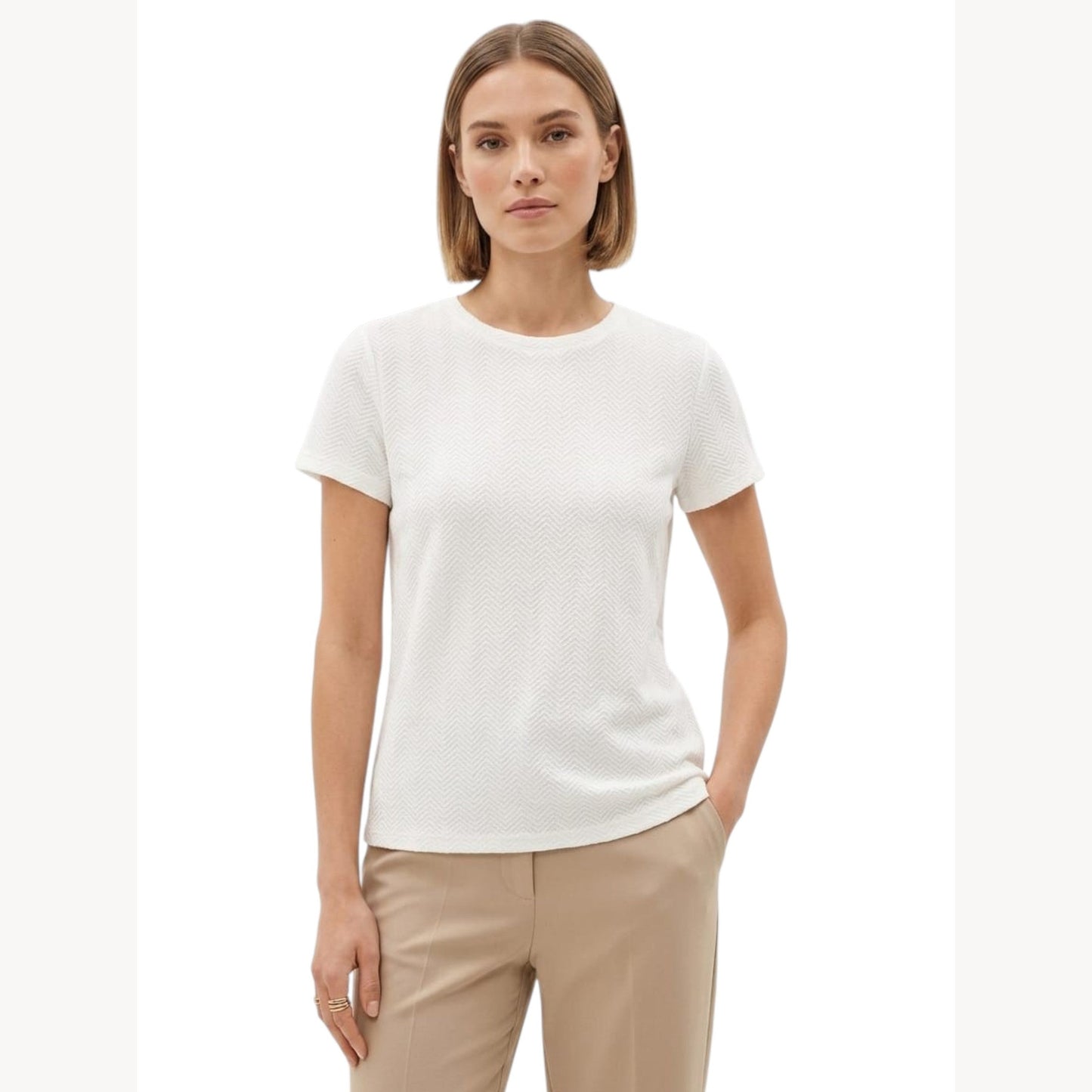 Women's Textured Top,White