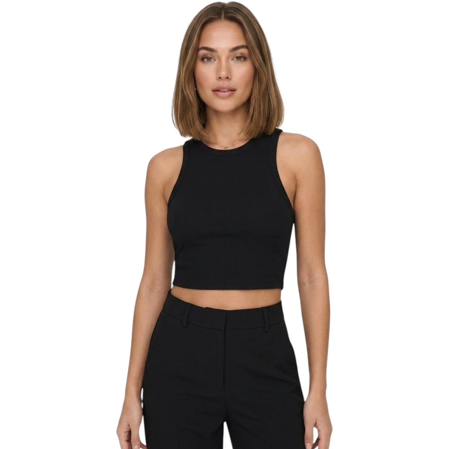 Women's Ribbed Top,Black
