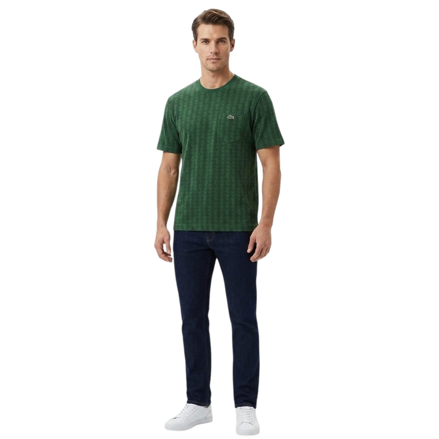 Men's Printed Top,Green