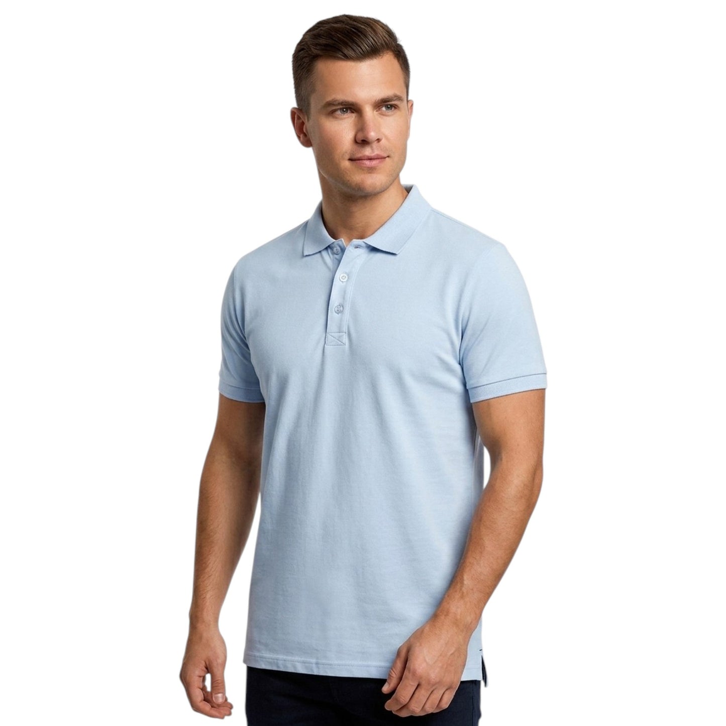 Men's Plain Top,Light Blue