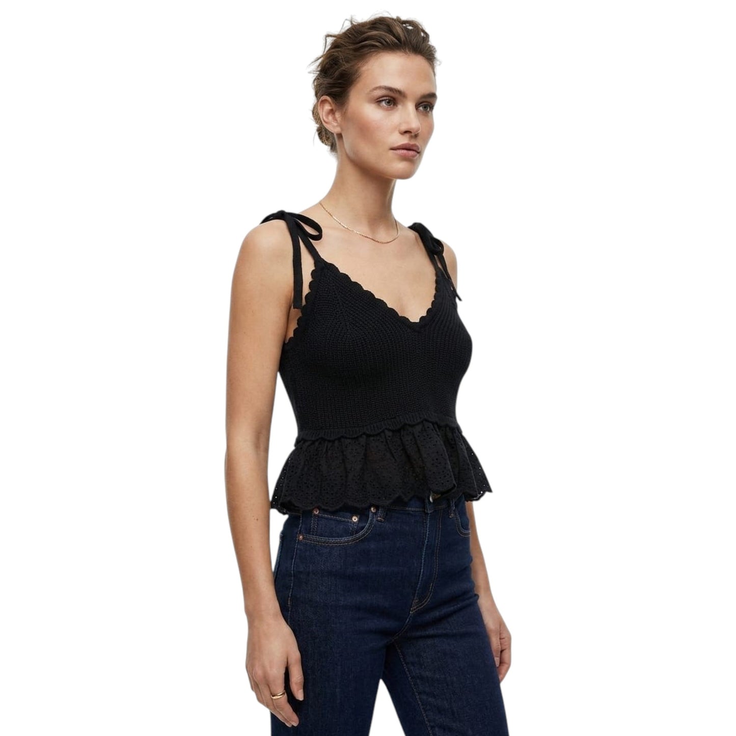 Women's Textured Top,Black