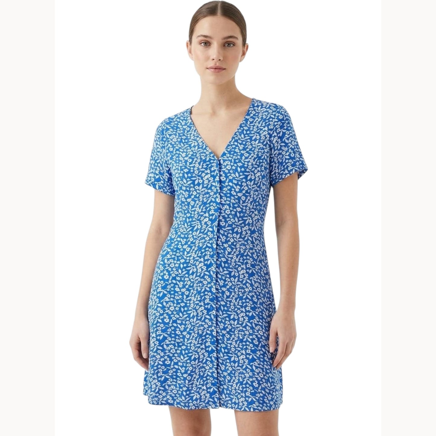 Women's Floral Printed Dress,Blue