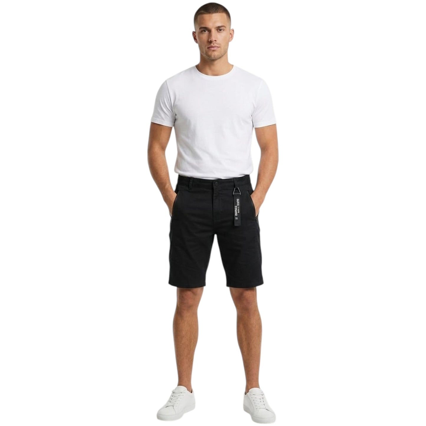 Men's Plain Solid Short,Black
