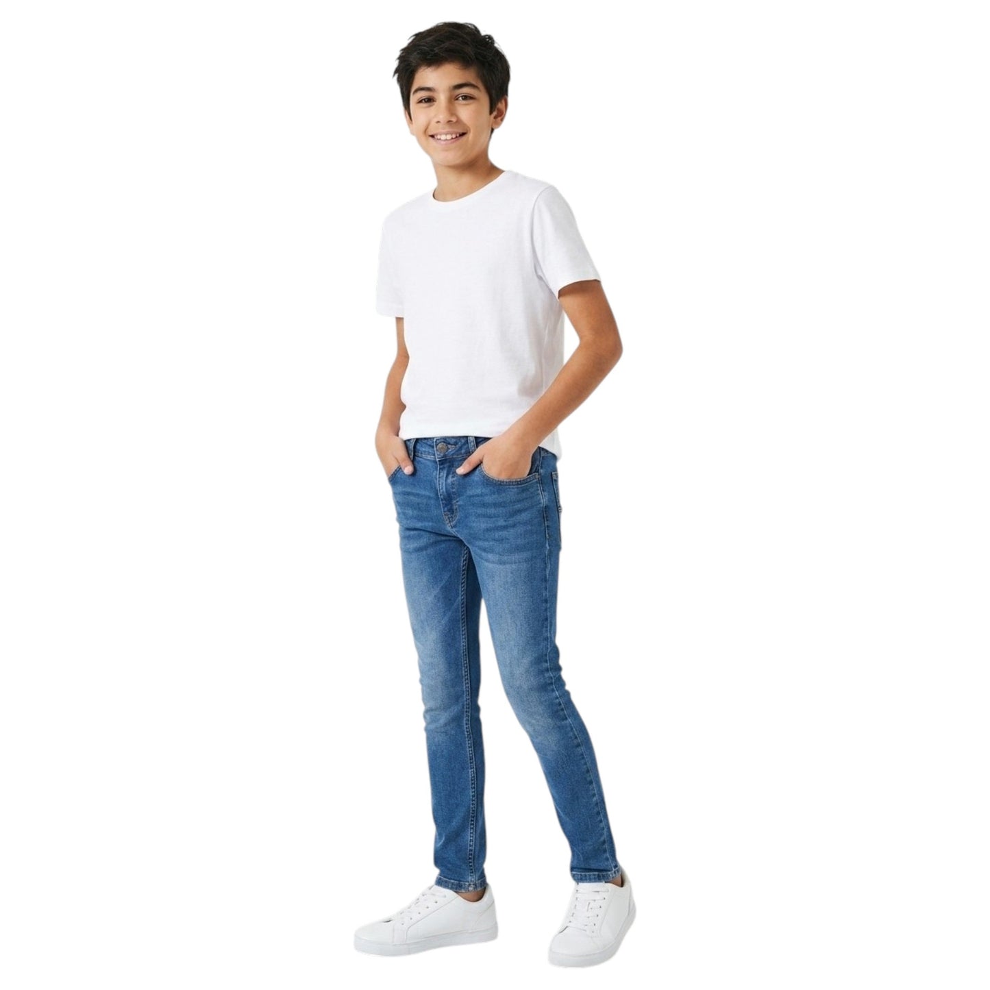 Kids Boy's Plain Jeans ,Blue