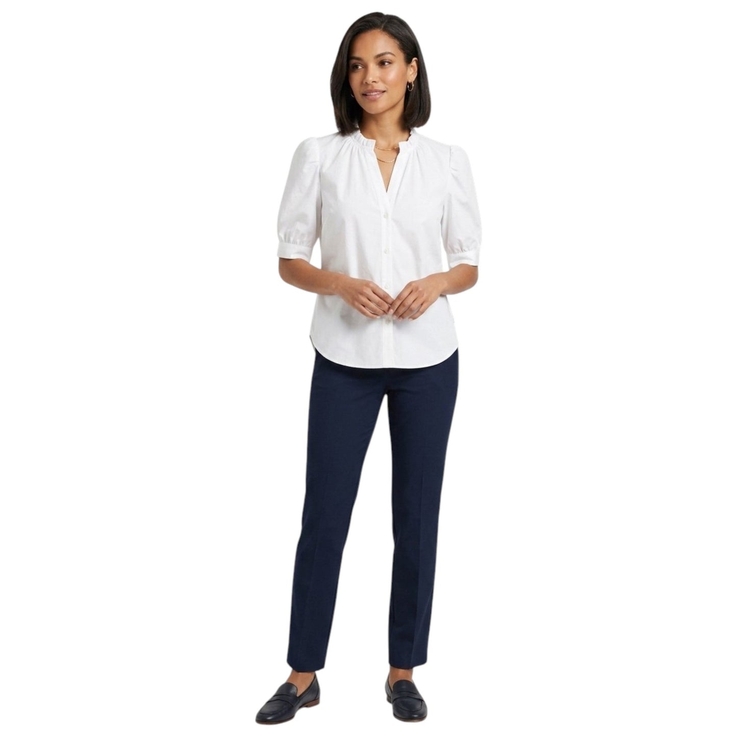 Women's Plain Solid Top,White