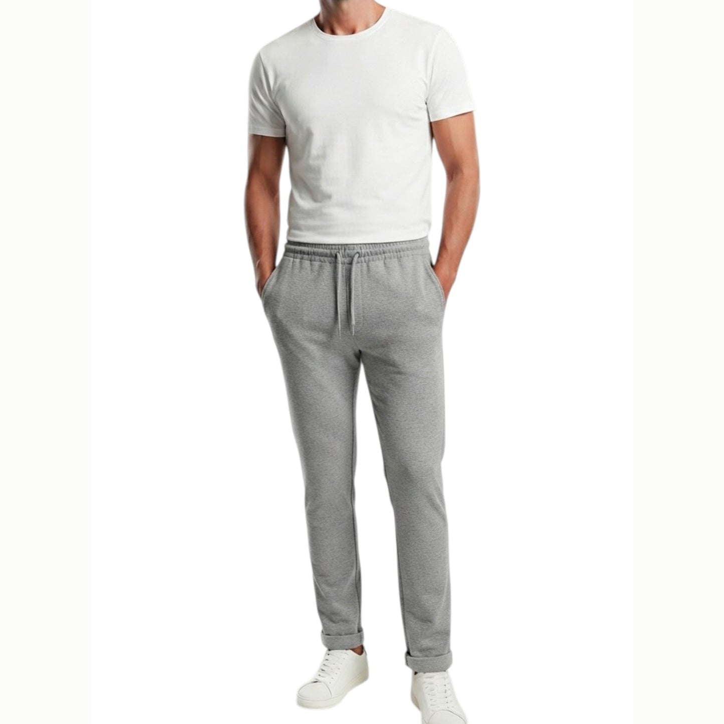Men's Textured Pants,Light Grey
