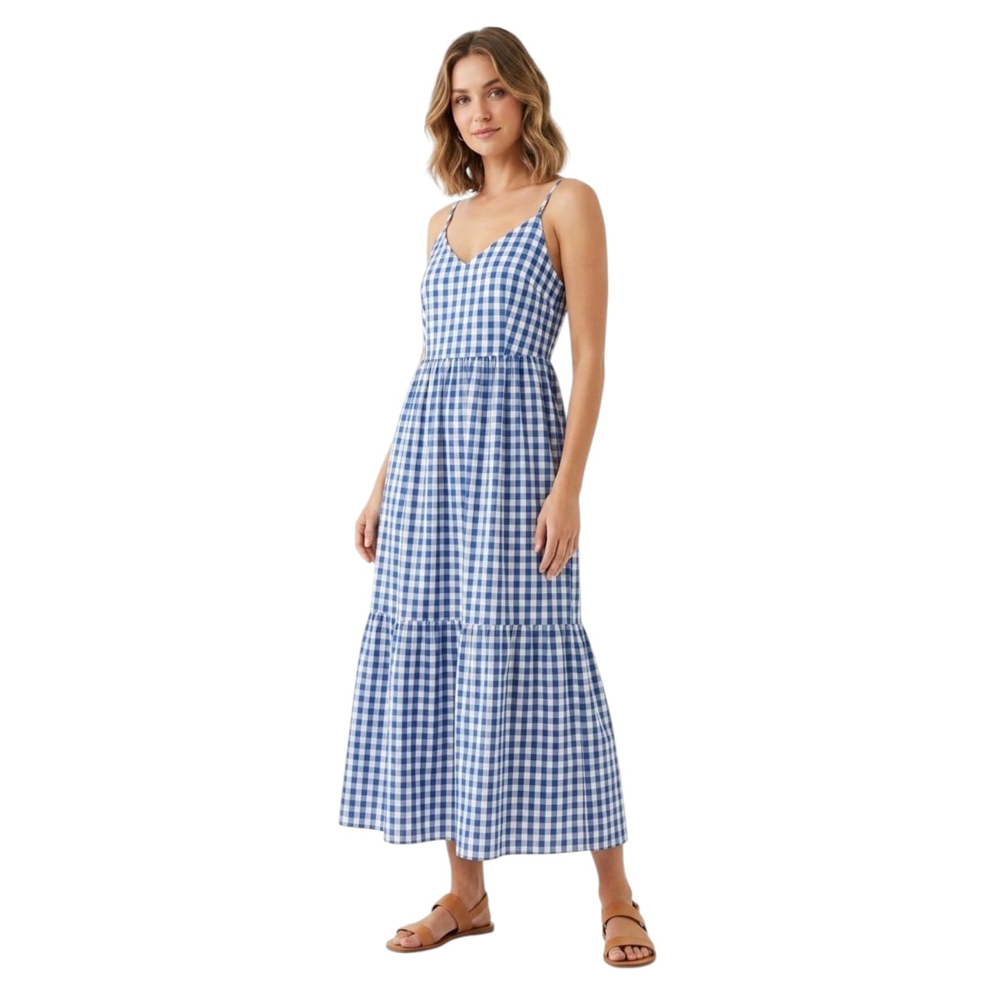 Women's Plaid Dress,Blue