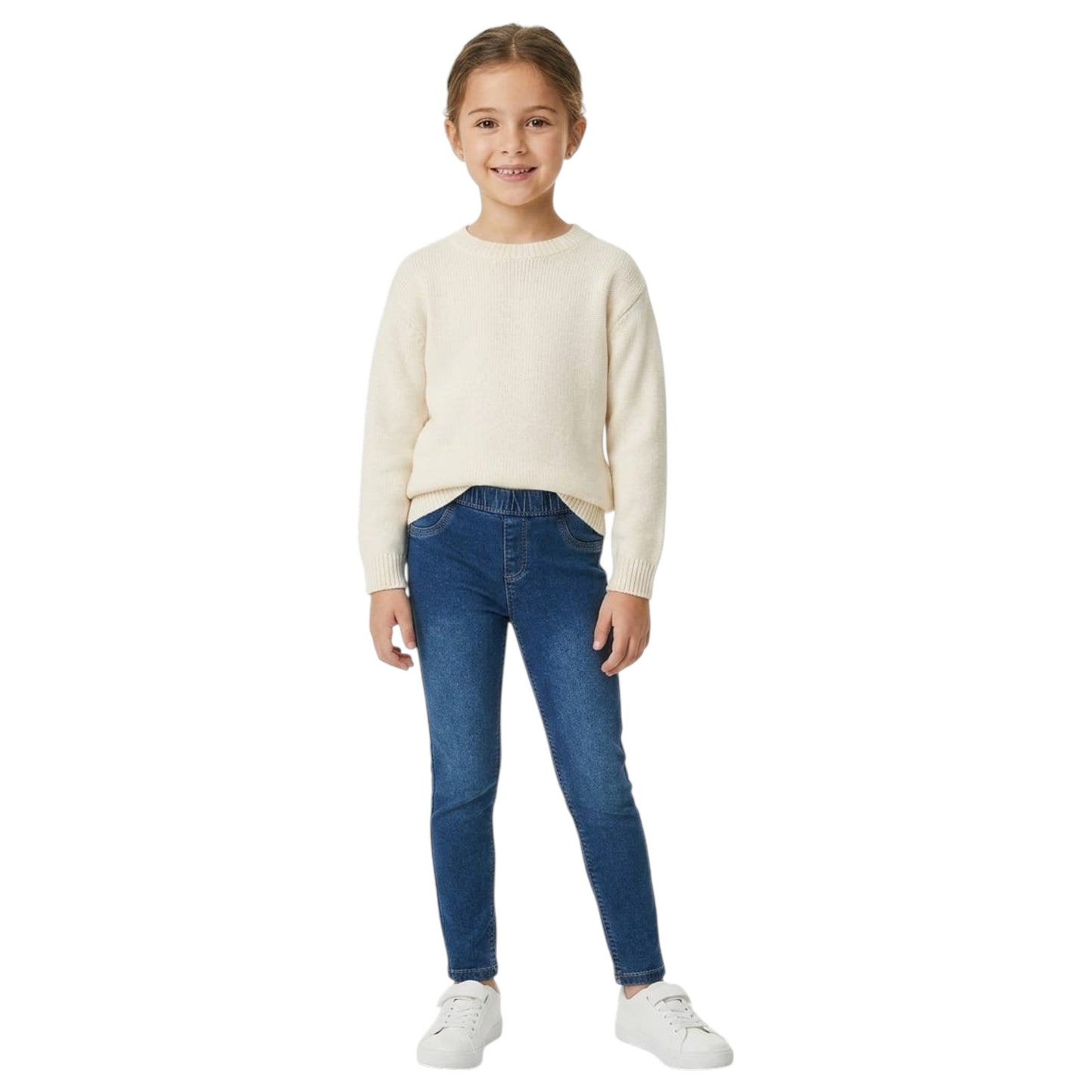Kids Girl's Plain Jeans,Navy