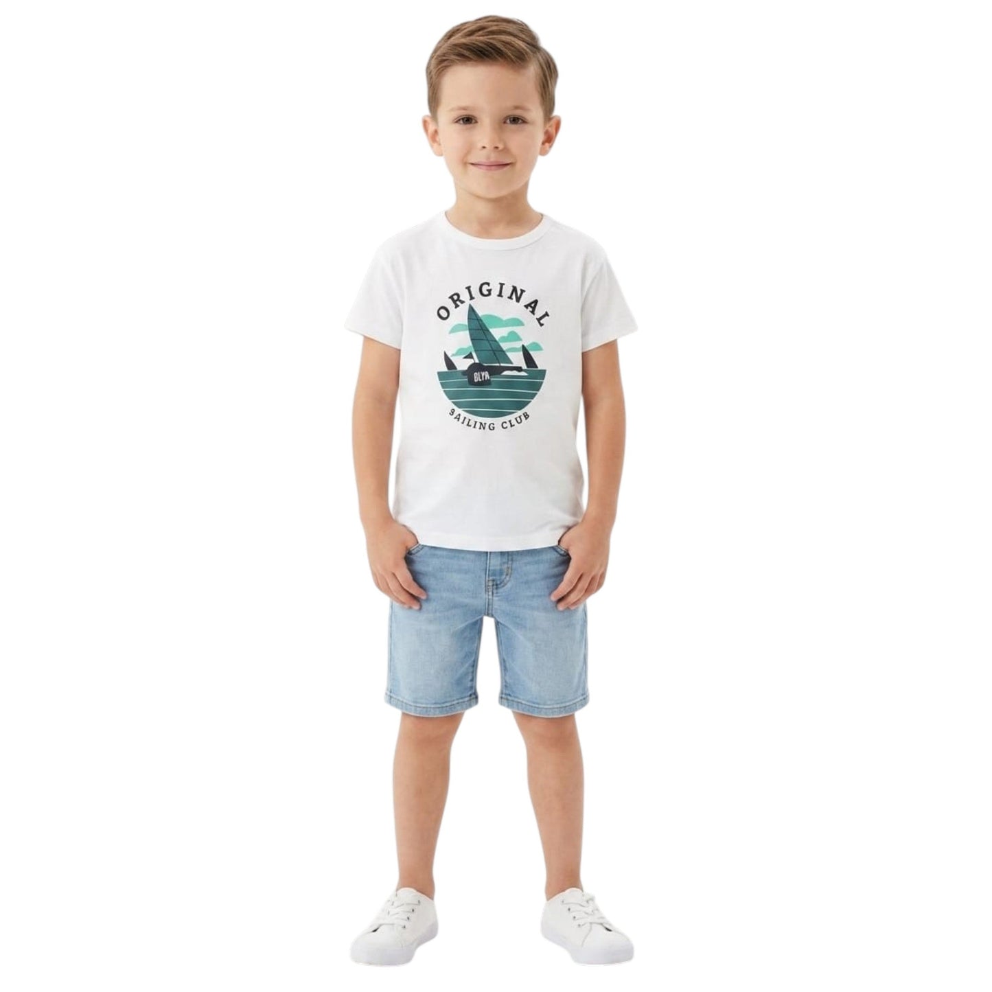 Kids Boy's Printed Top,White