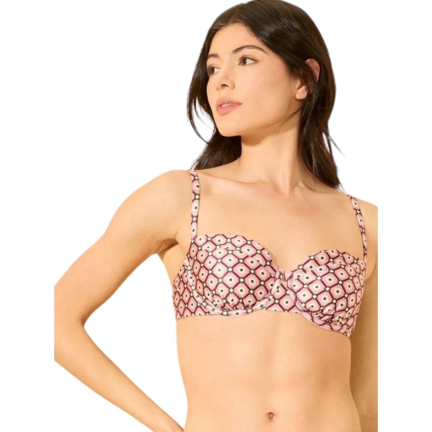 Women's Printed Bikini Top,Multi