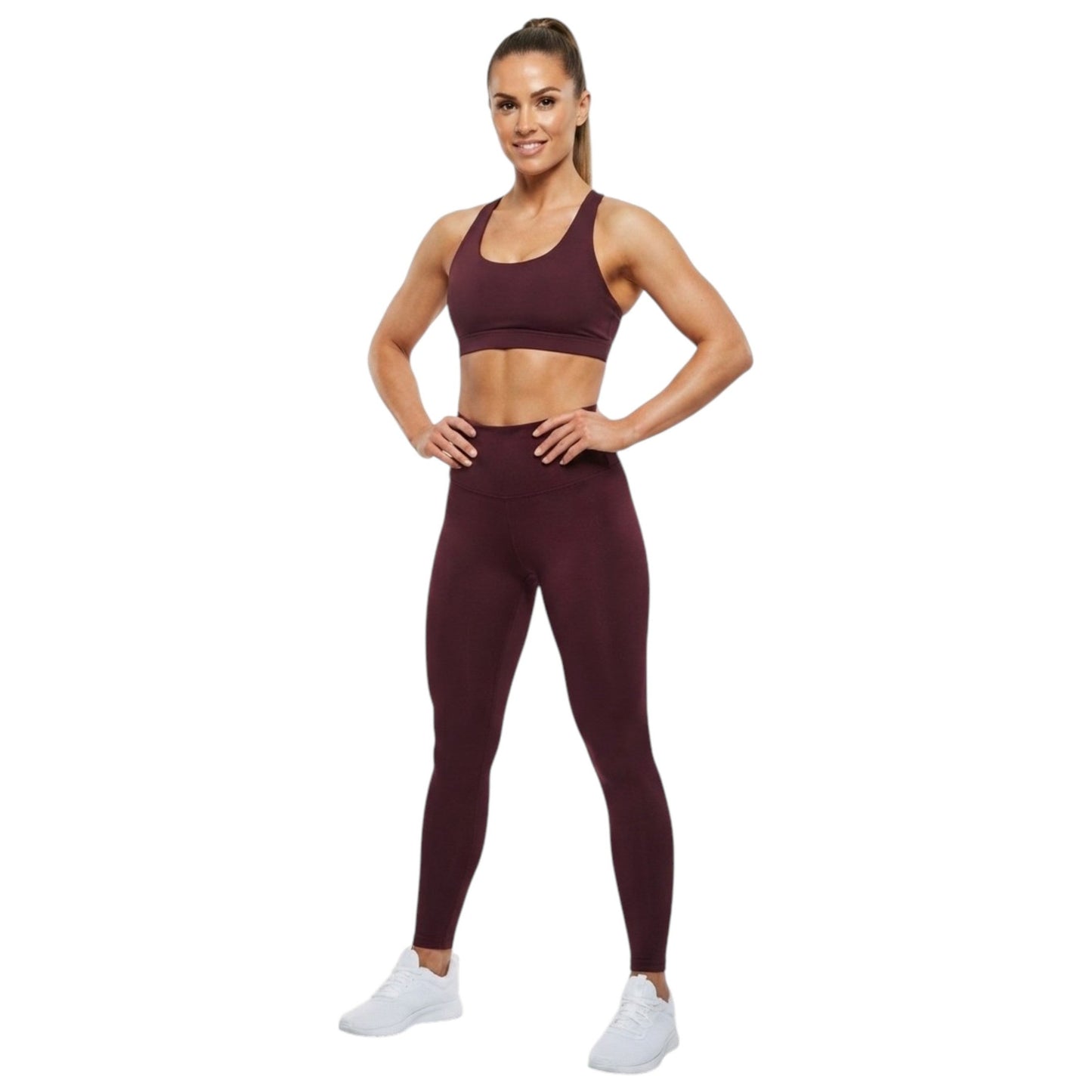 Women's Textured Legging,Burgandy