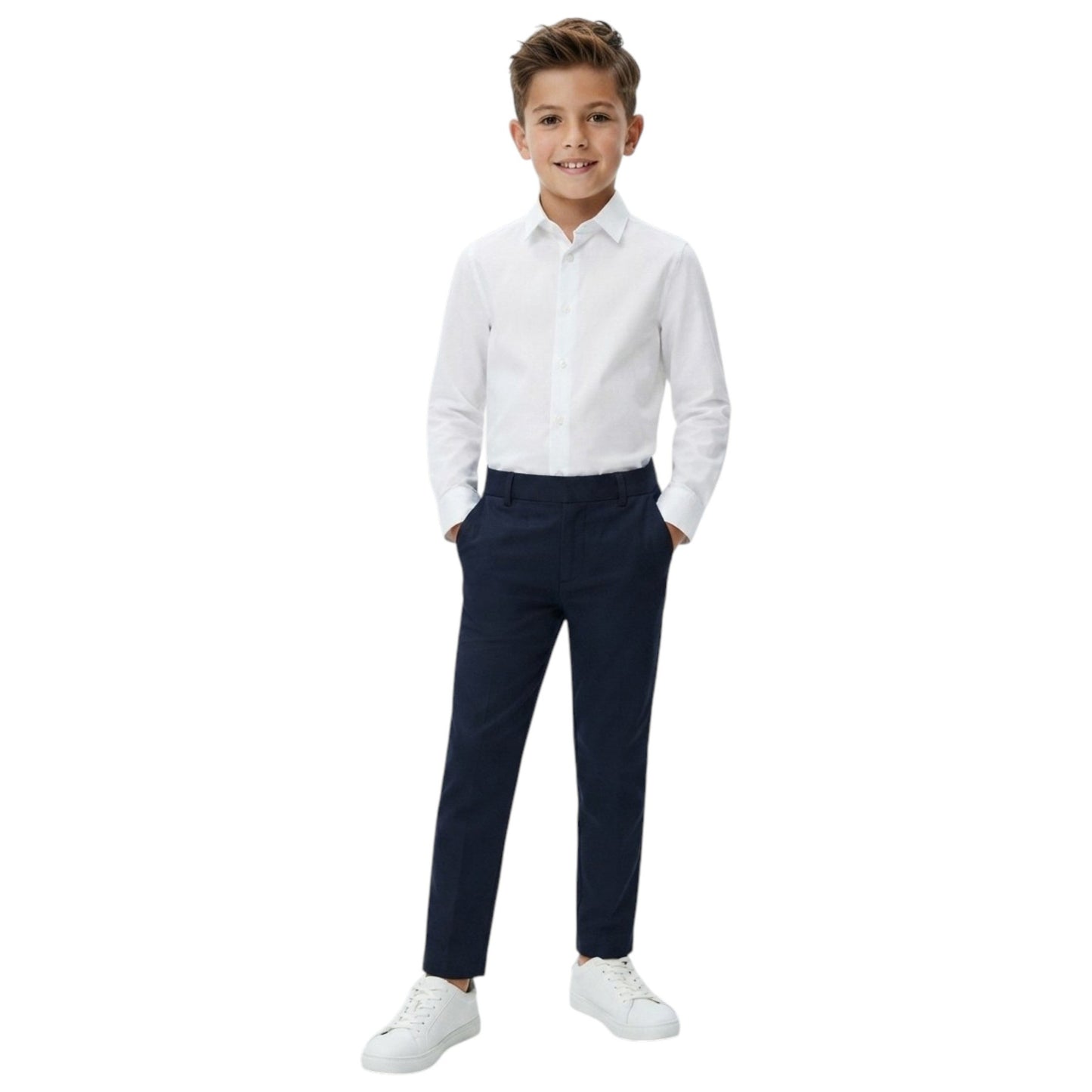 Kids Boy's Plain Pants,Dusty Navy