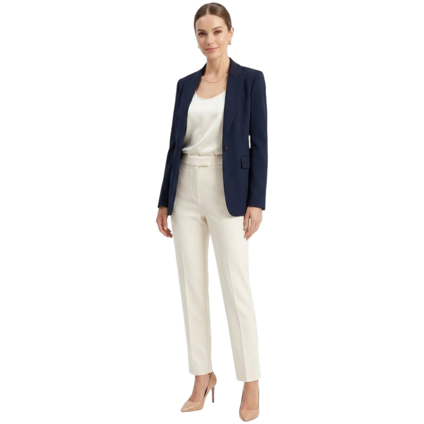 Women's Plain Pants ,Beige