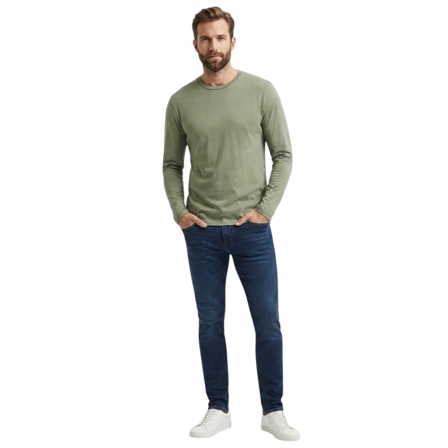 Men's Plain Top,Olive