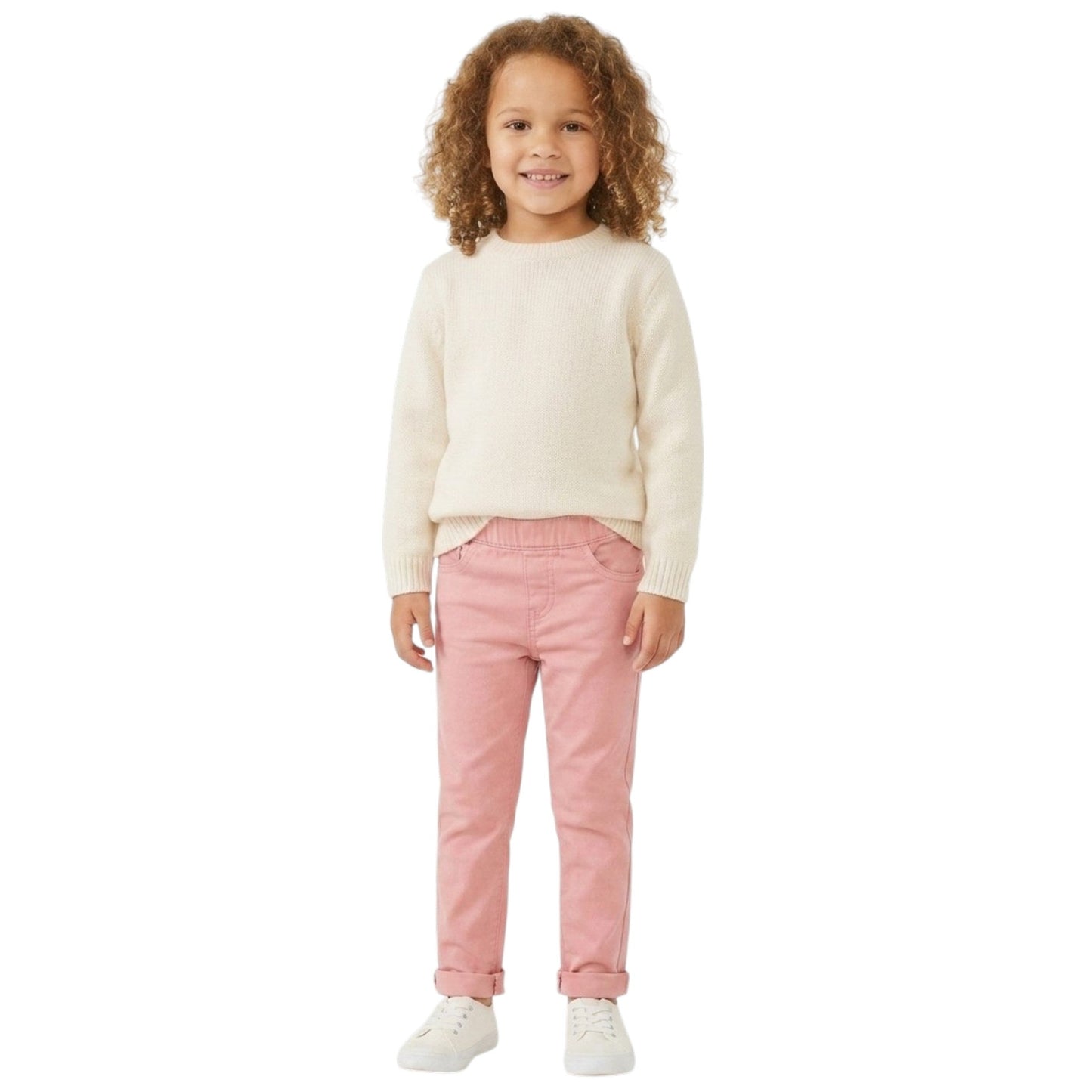 Kids Girl's Plain Solid Pant,Pink