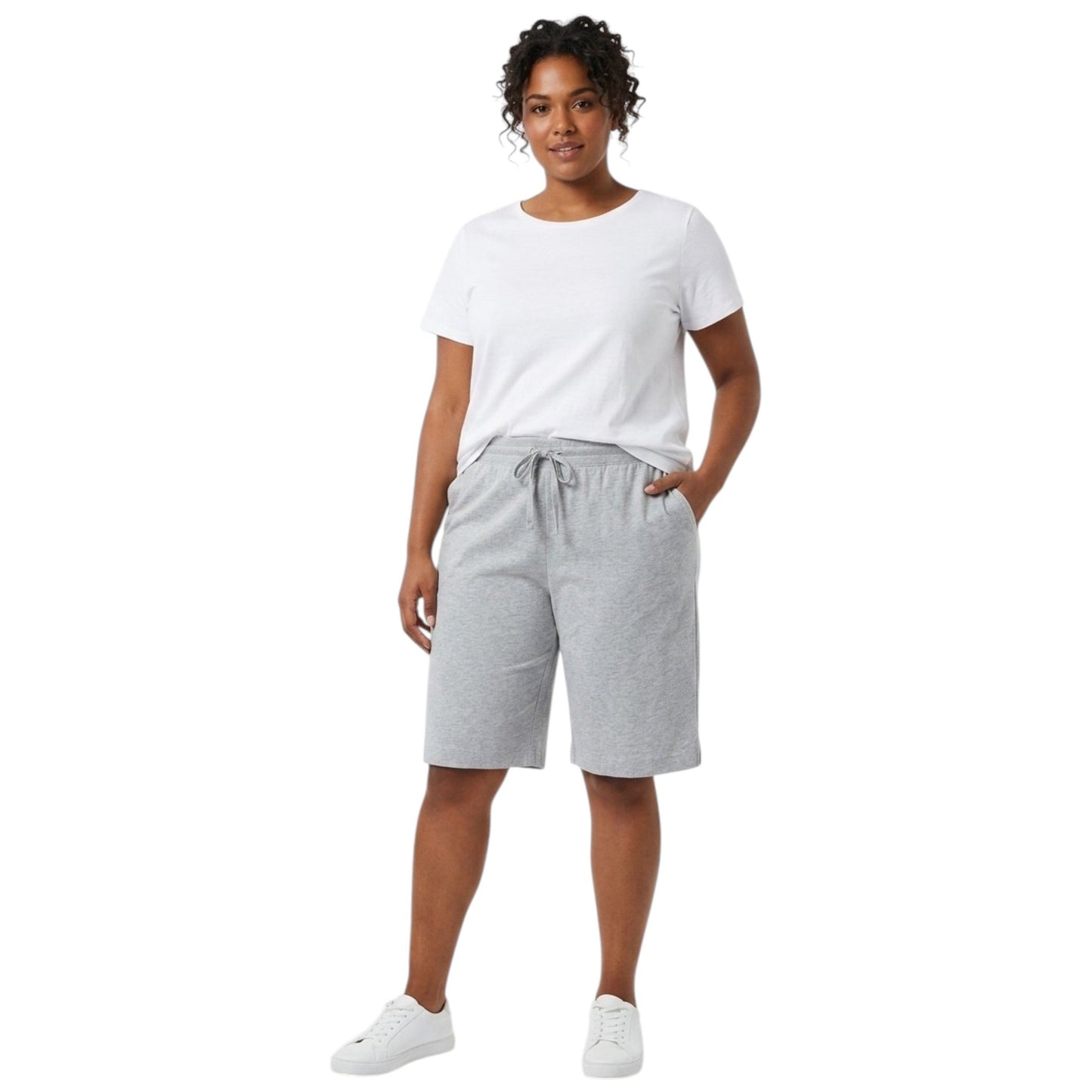 Women's Plain Solid Sport Short,Grey