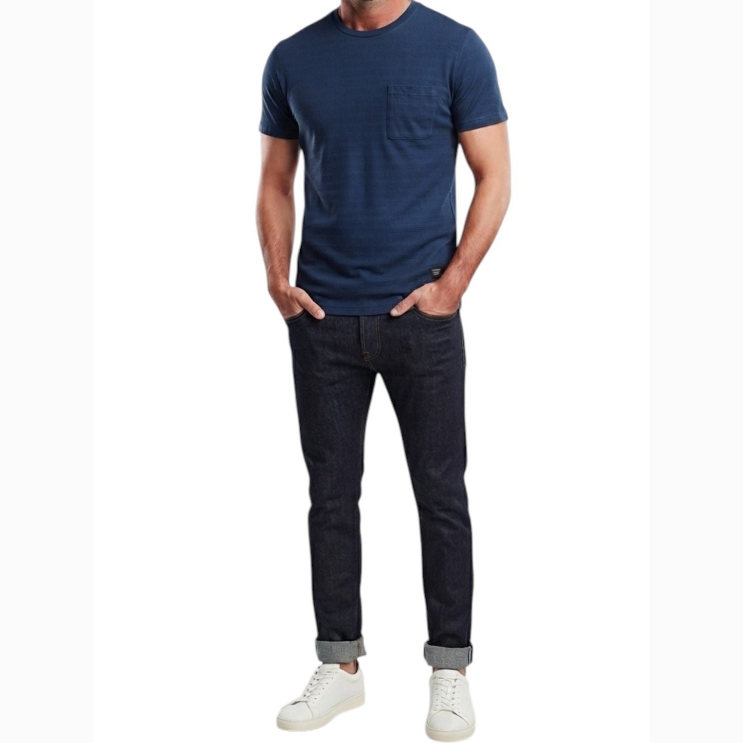 Men's Textured Top,Navy
