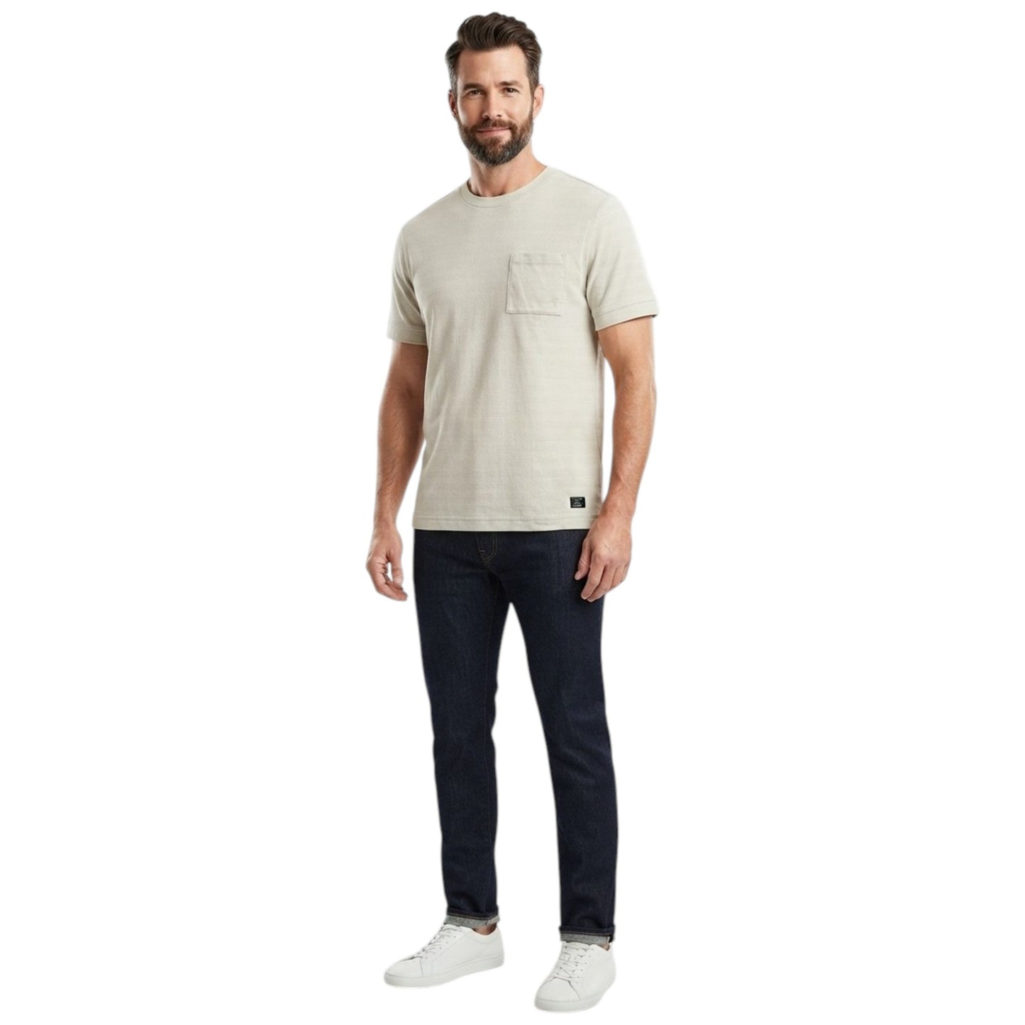 Men's Textured Top,Light Grey