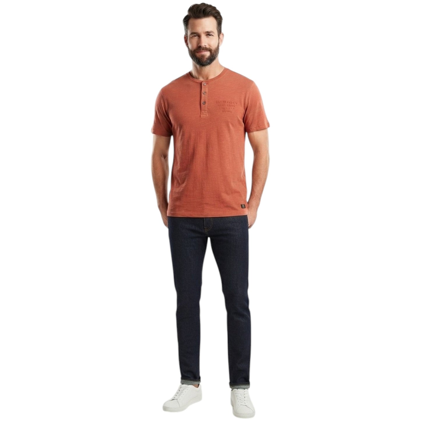 Men's Plain Top,Rusty Orange
