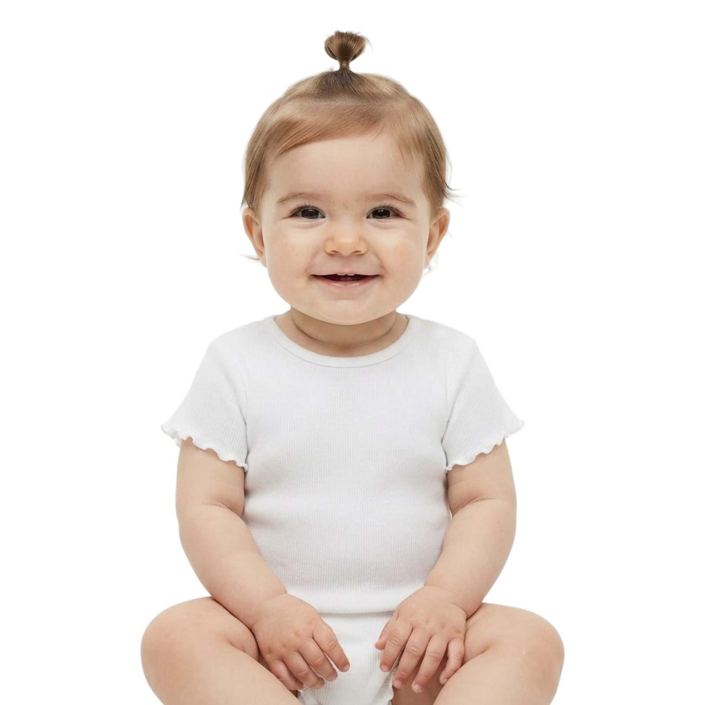 Kids Girl's Plain Top,White