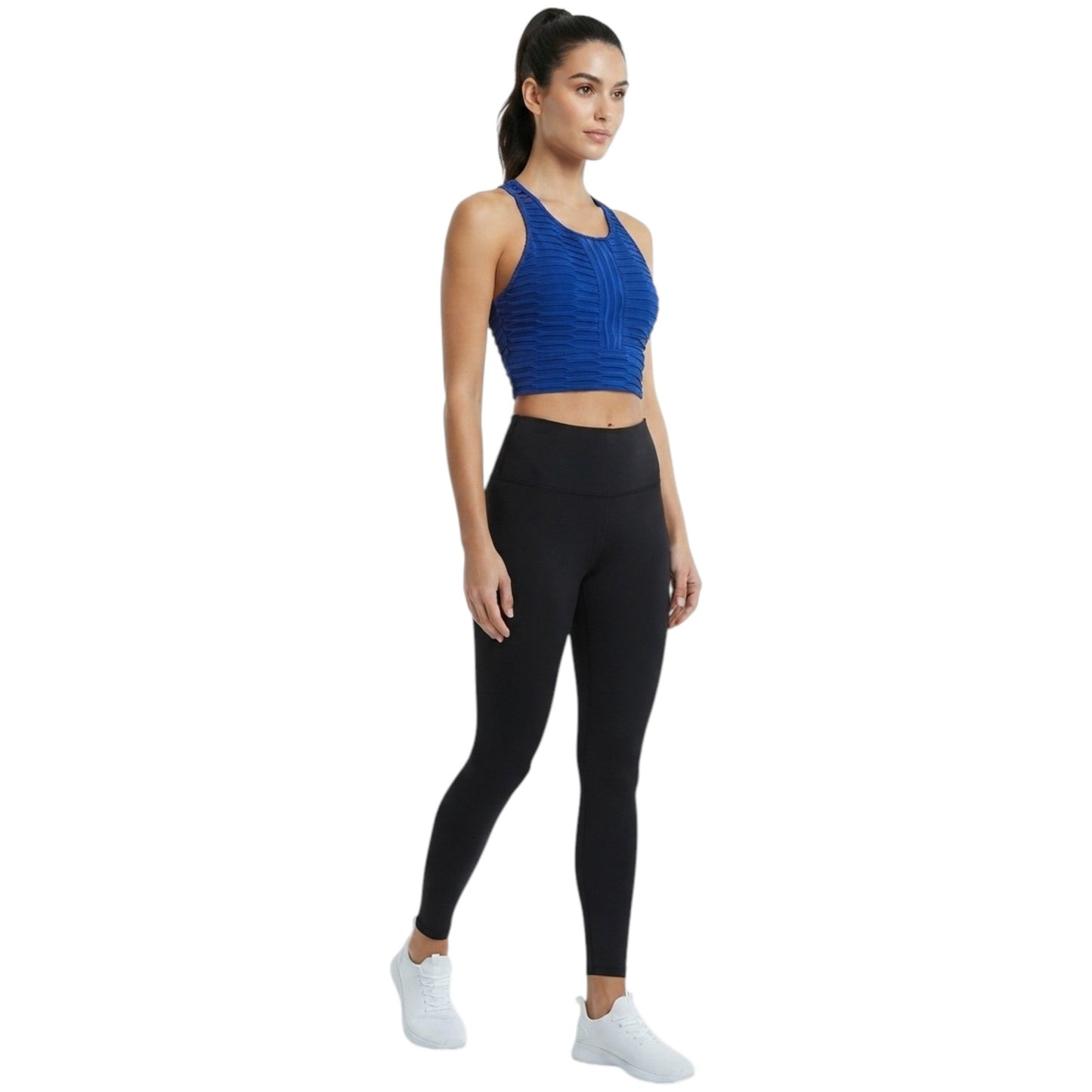 Women's Textured Sport Top,Navy