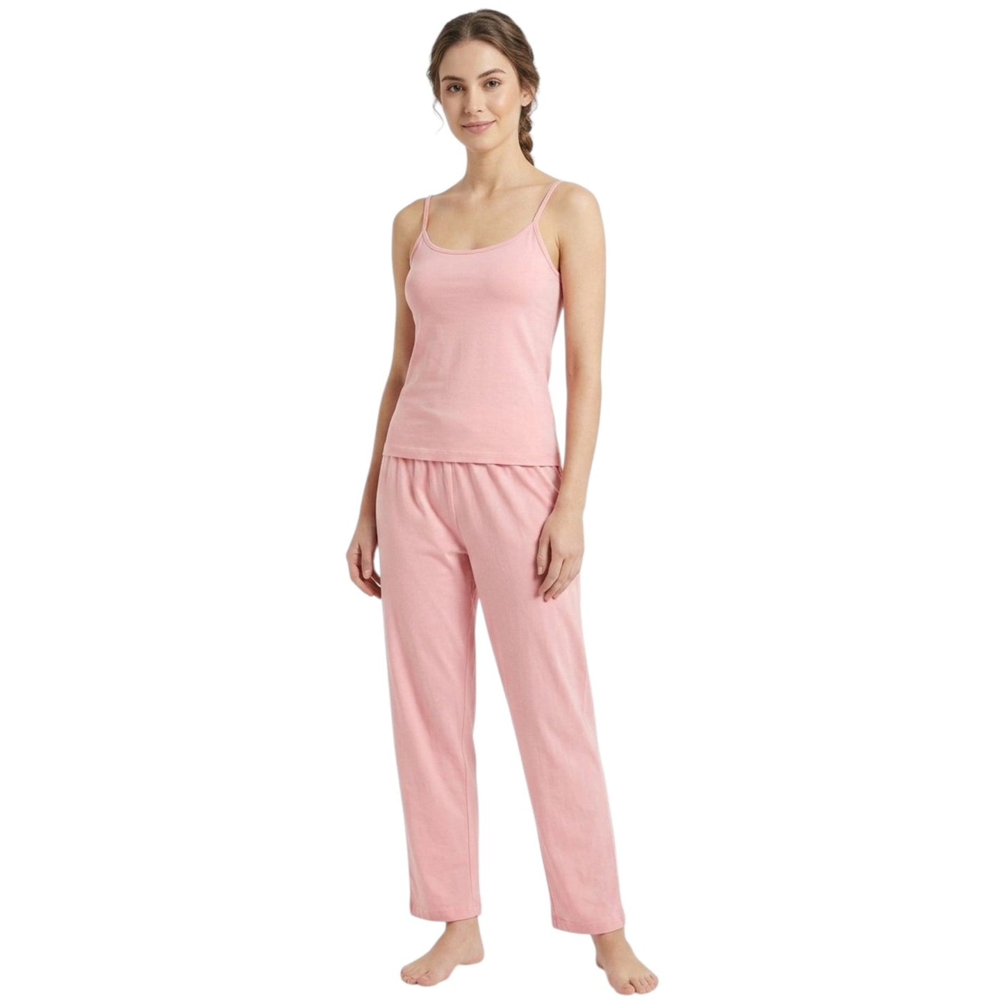 Women's Plain Solid Sleepwear Top,Pink