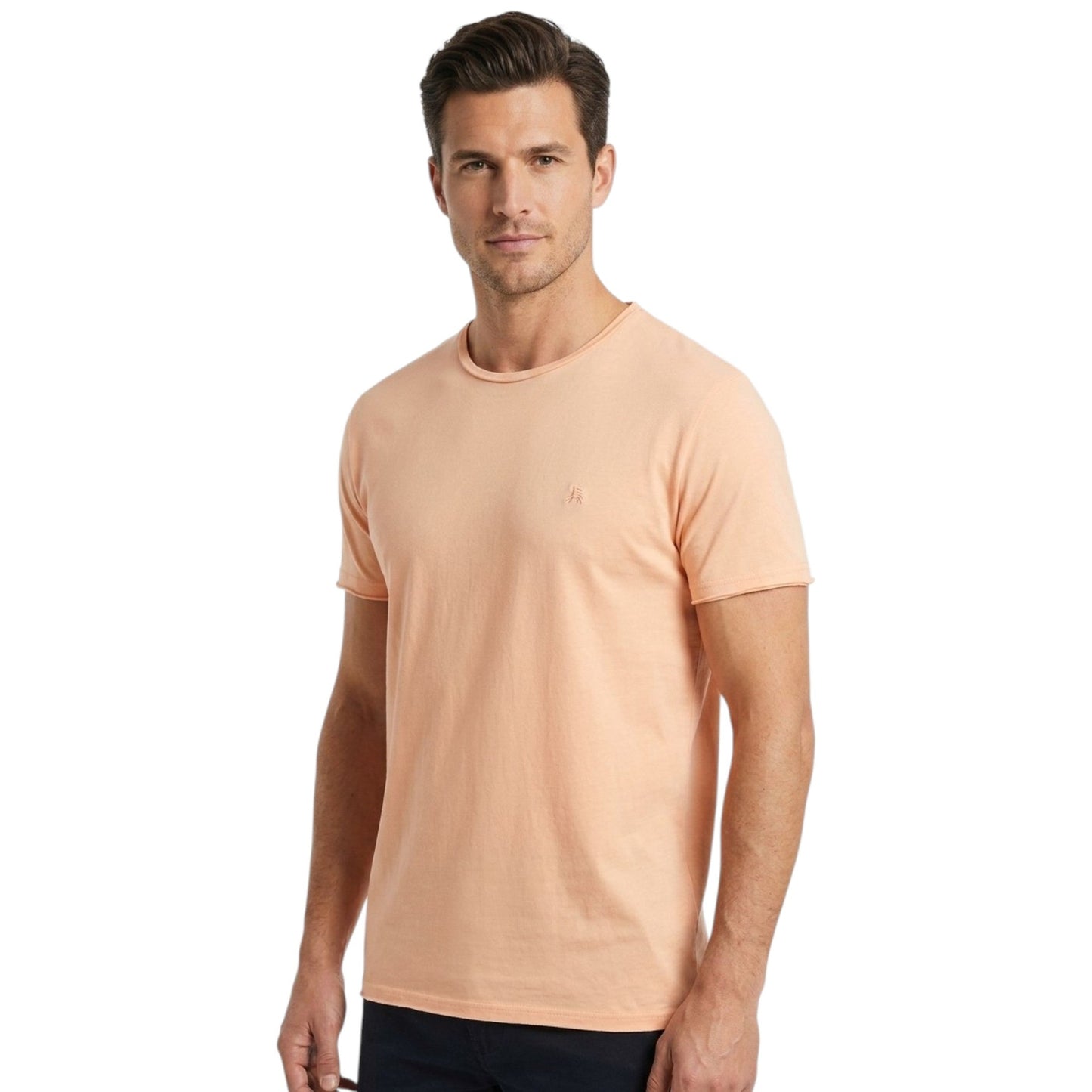 Men's Plain Solid Top,Coral