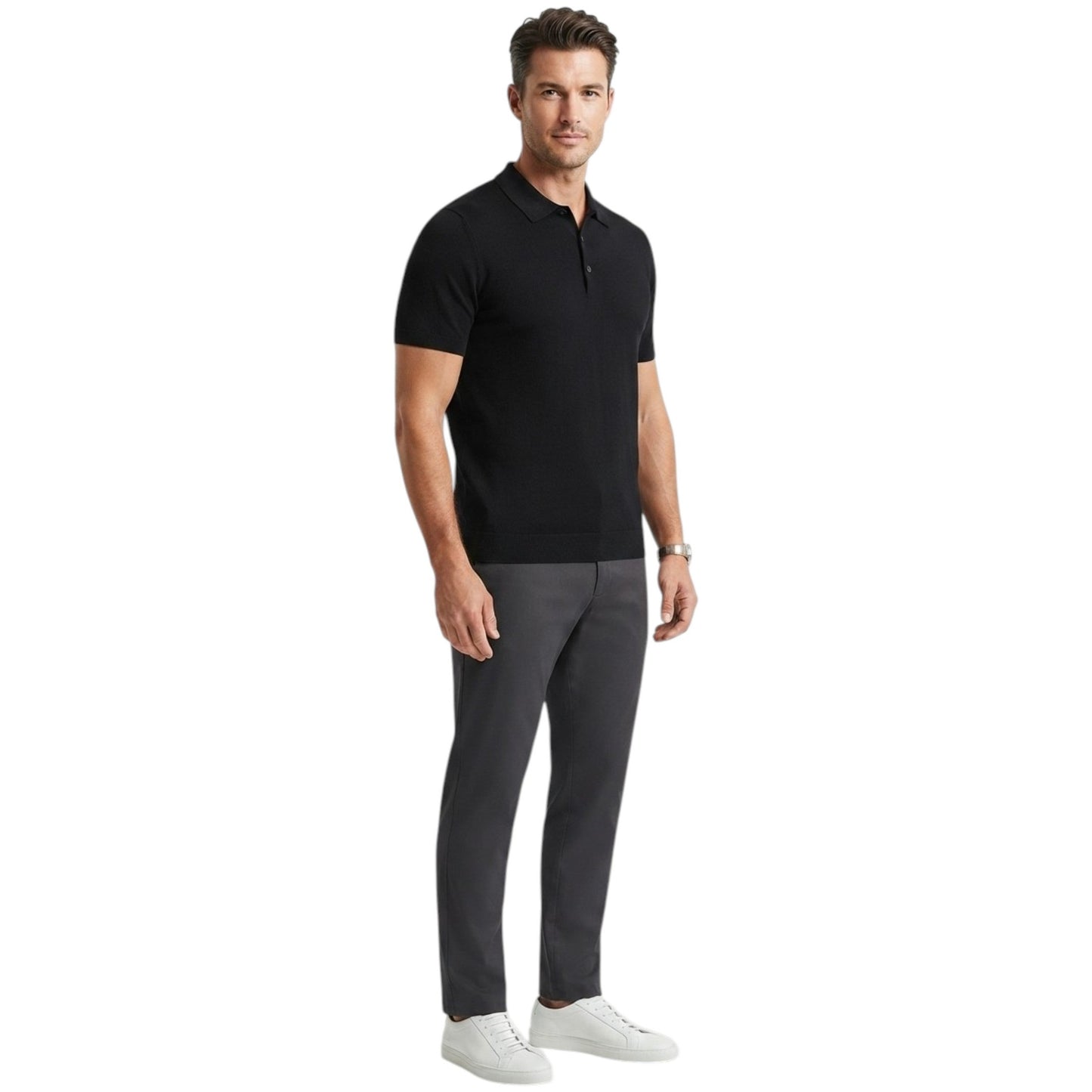 Men's Textured Top,Black