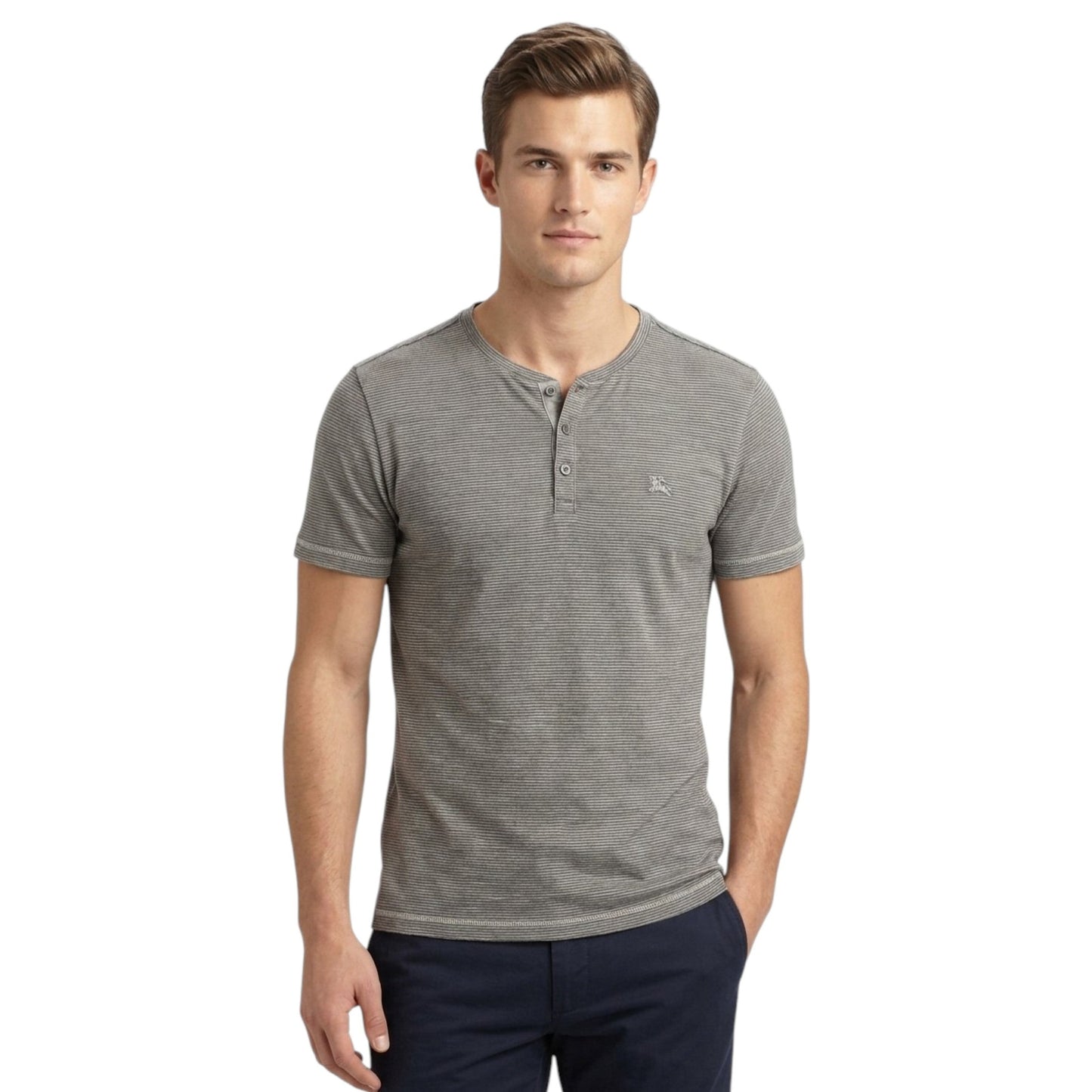 Men's Striped Top,Grey