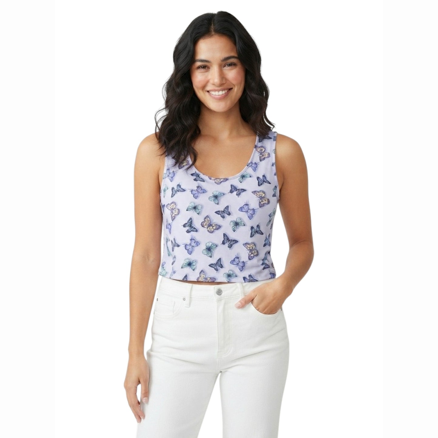 Women's Printed Top,Blue