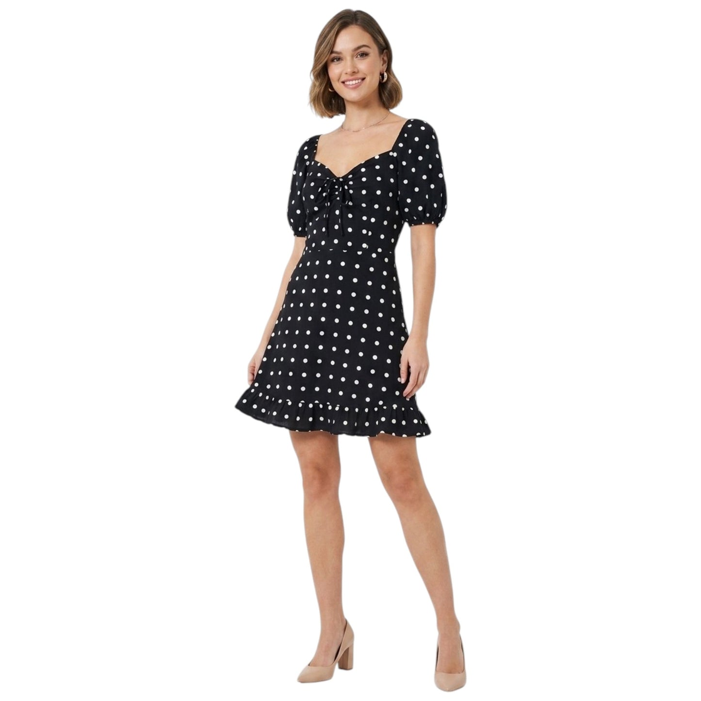 Women's Printed Dress,Black