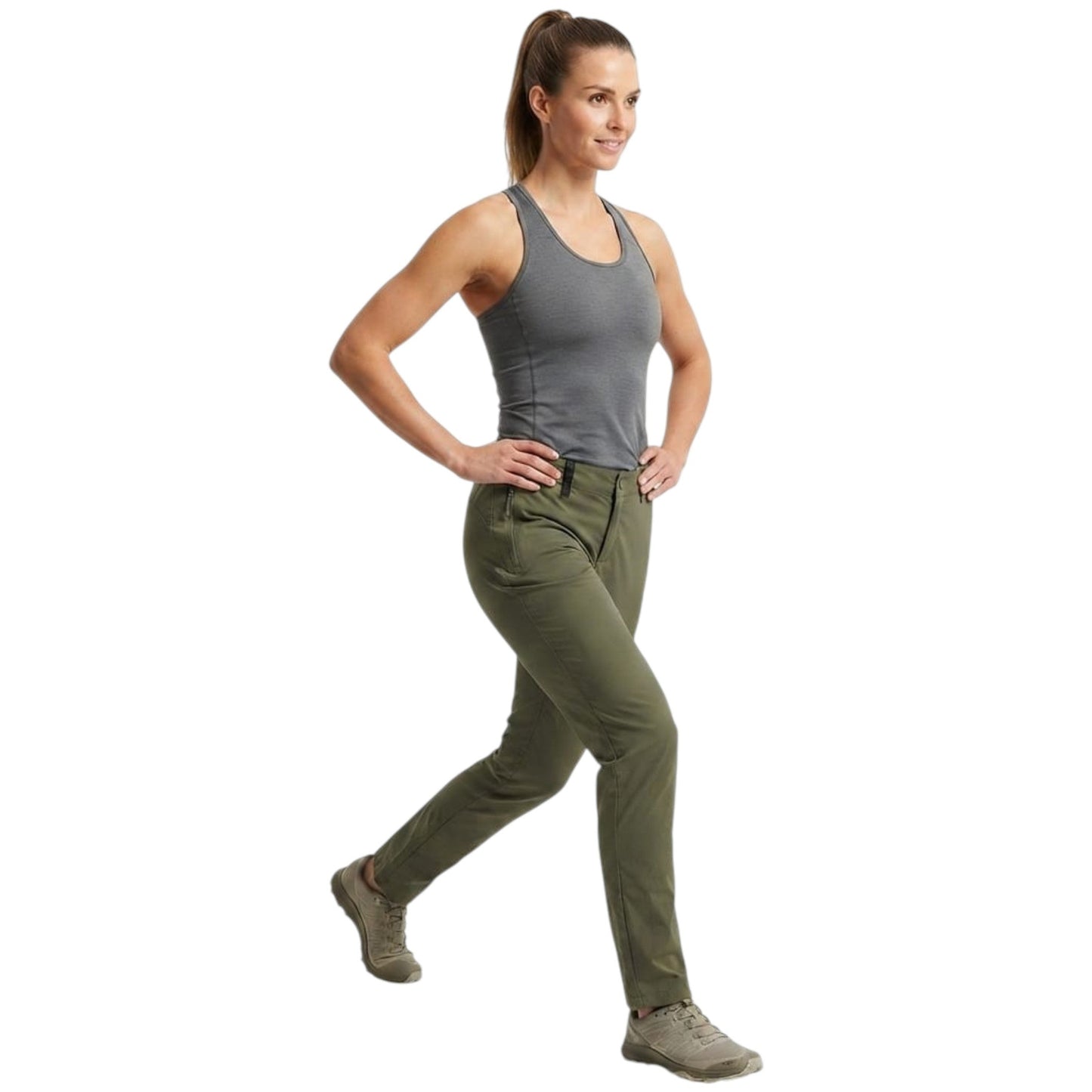 Women's Plain Sport Pants,Olive