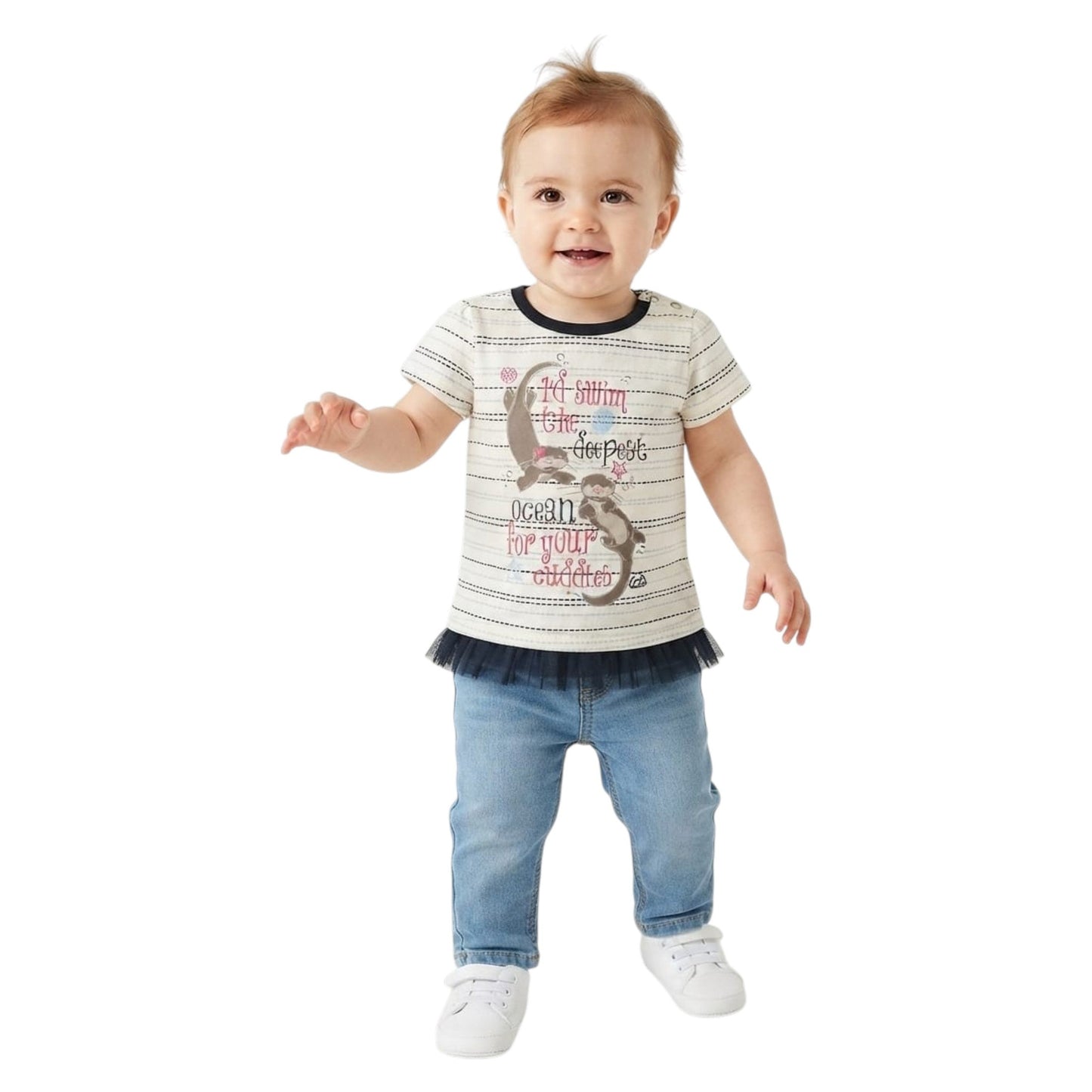 Kids Girl's Printed Top,White