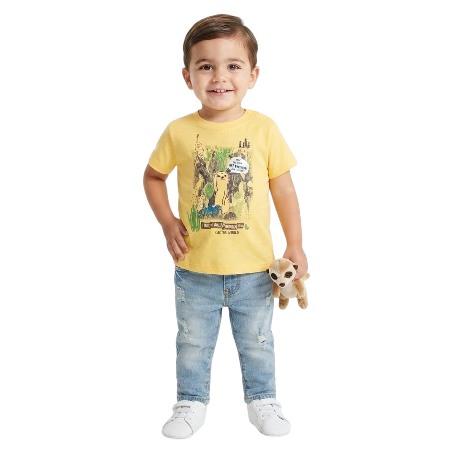 Kids Boy's Printed Top,Yellow