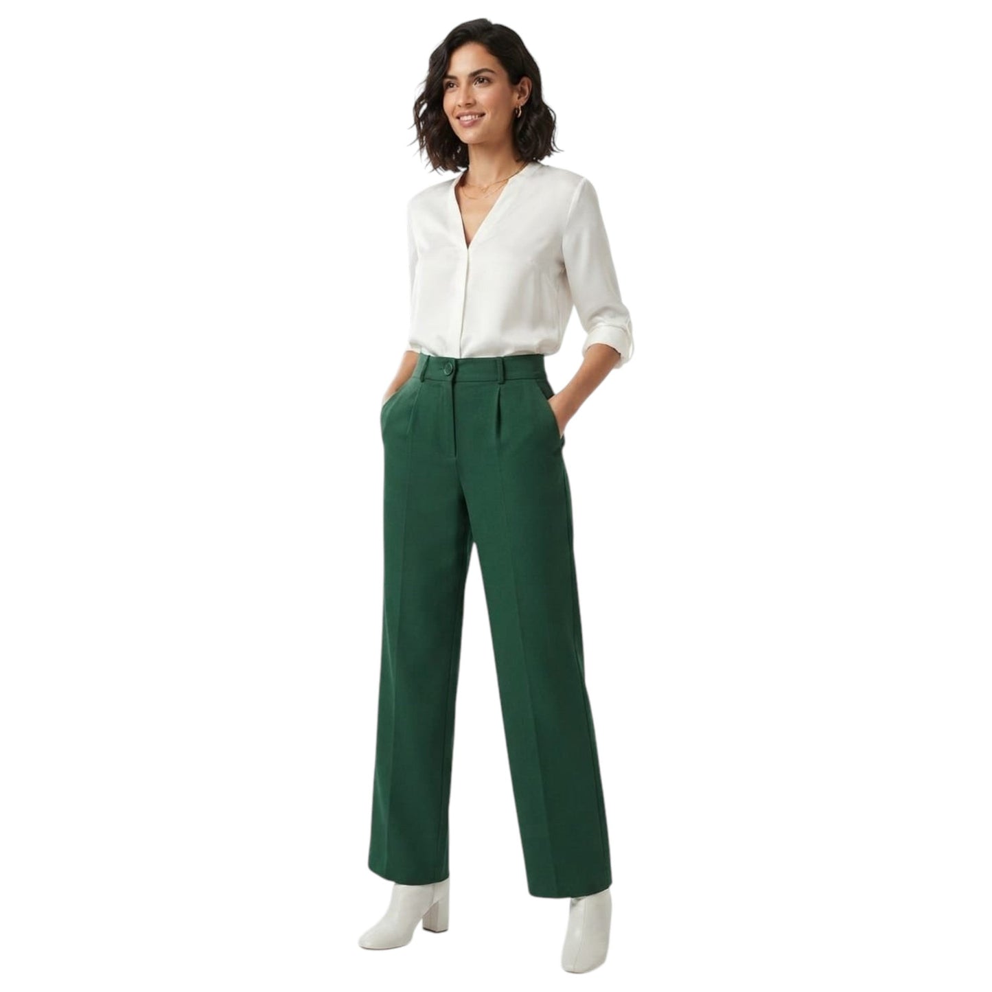 Women's Plain Pants,Olive