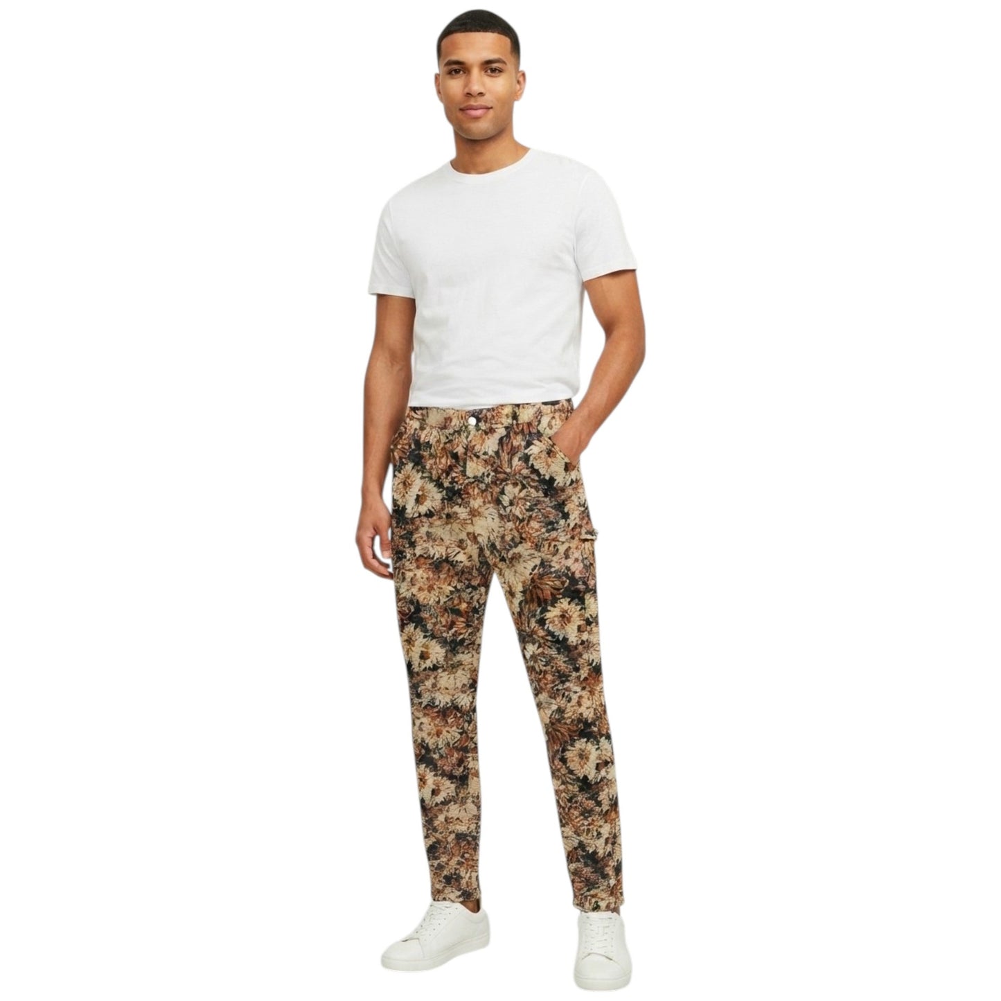 Men's Textured Pants,Multi