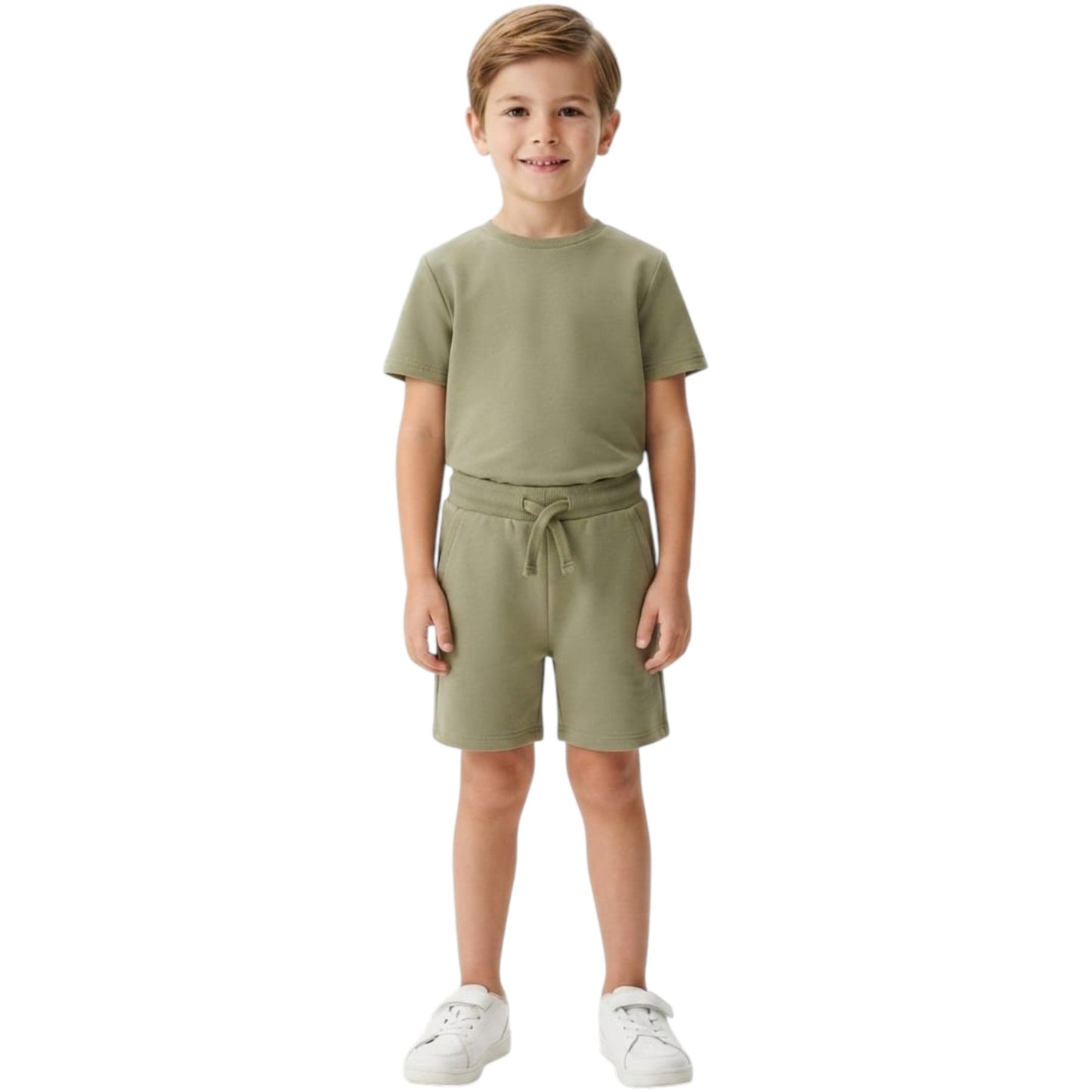 Kids Boy's Plain Short,Olive