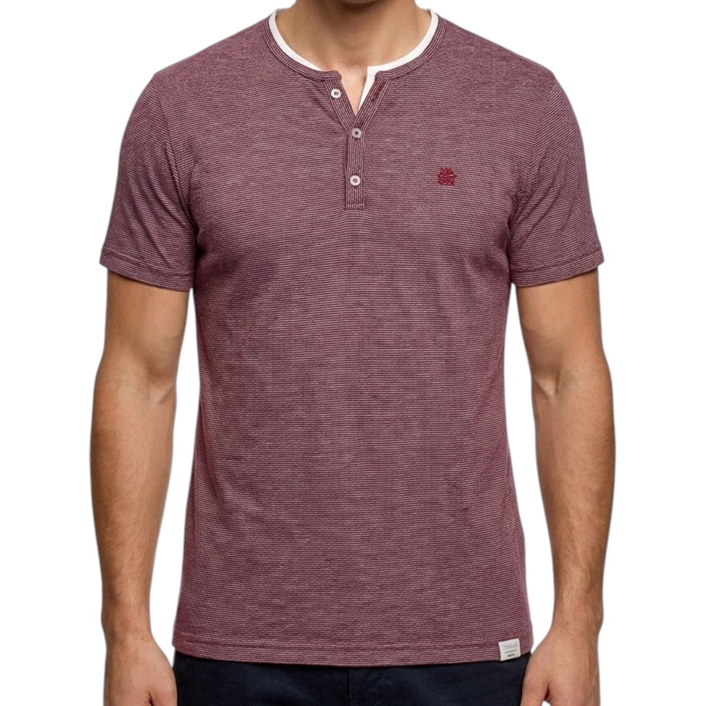 Men's Stripped Top,Burgandy