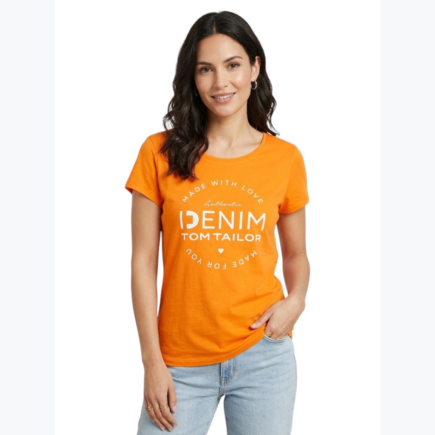 Women's Printed Top,Orange