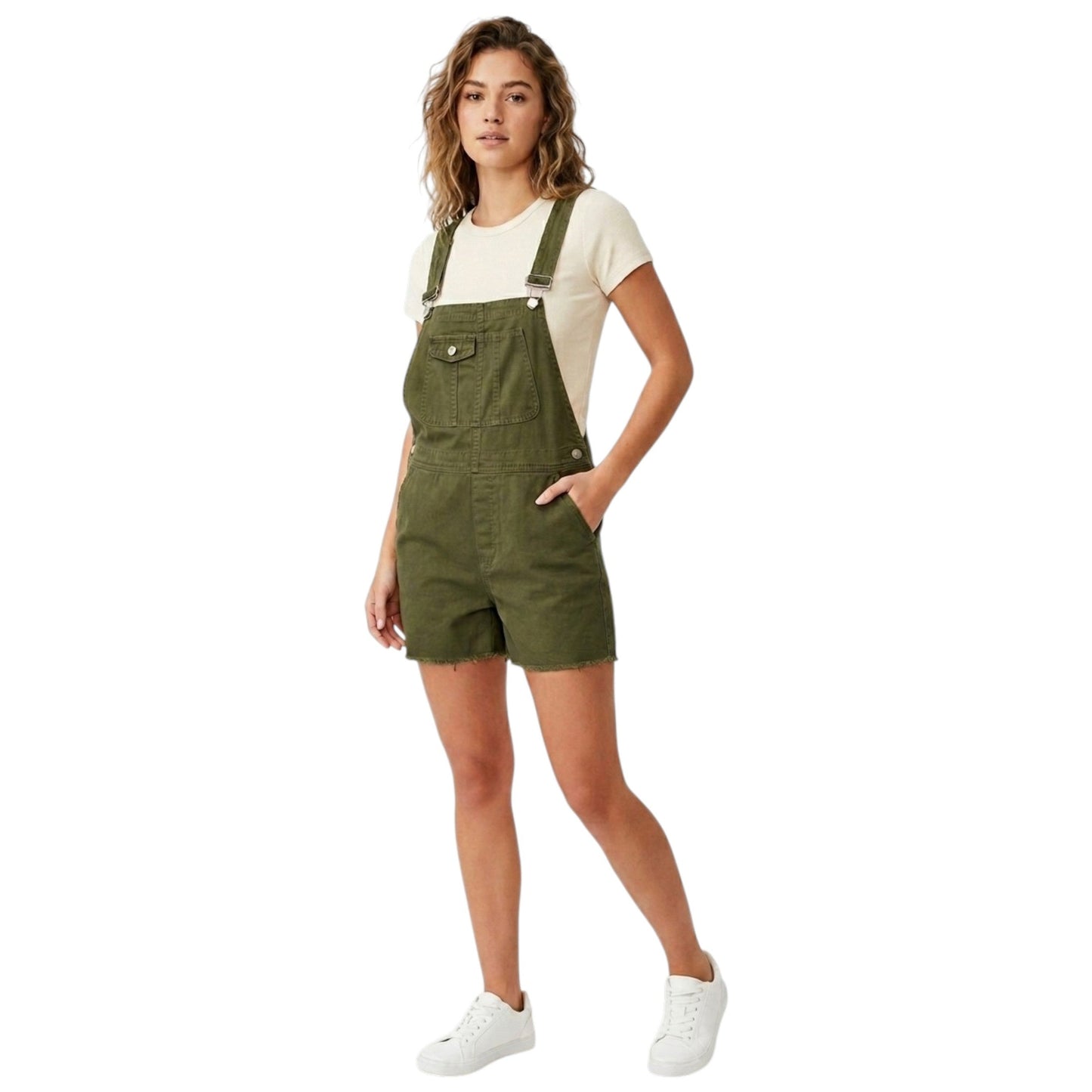 Women's Plain Jumpsuit,Olive