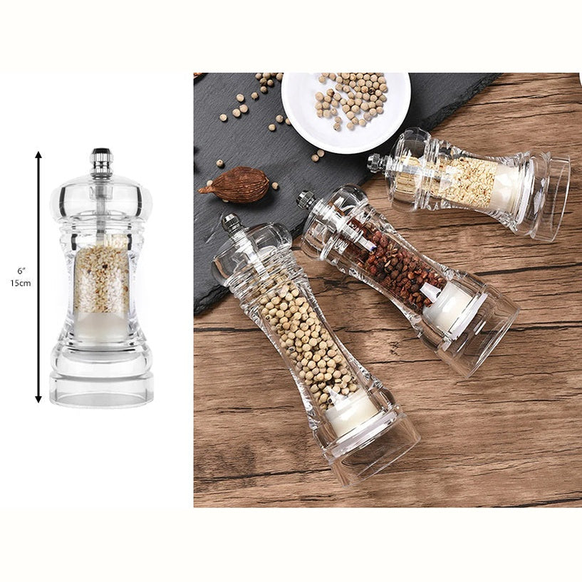 Acrylic Pepper Grinder 15 cm