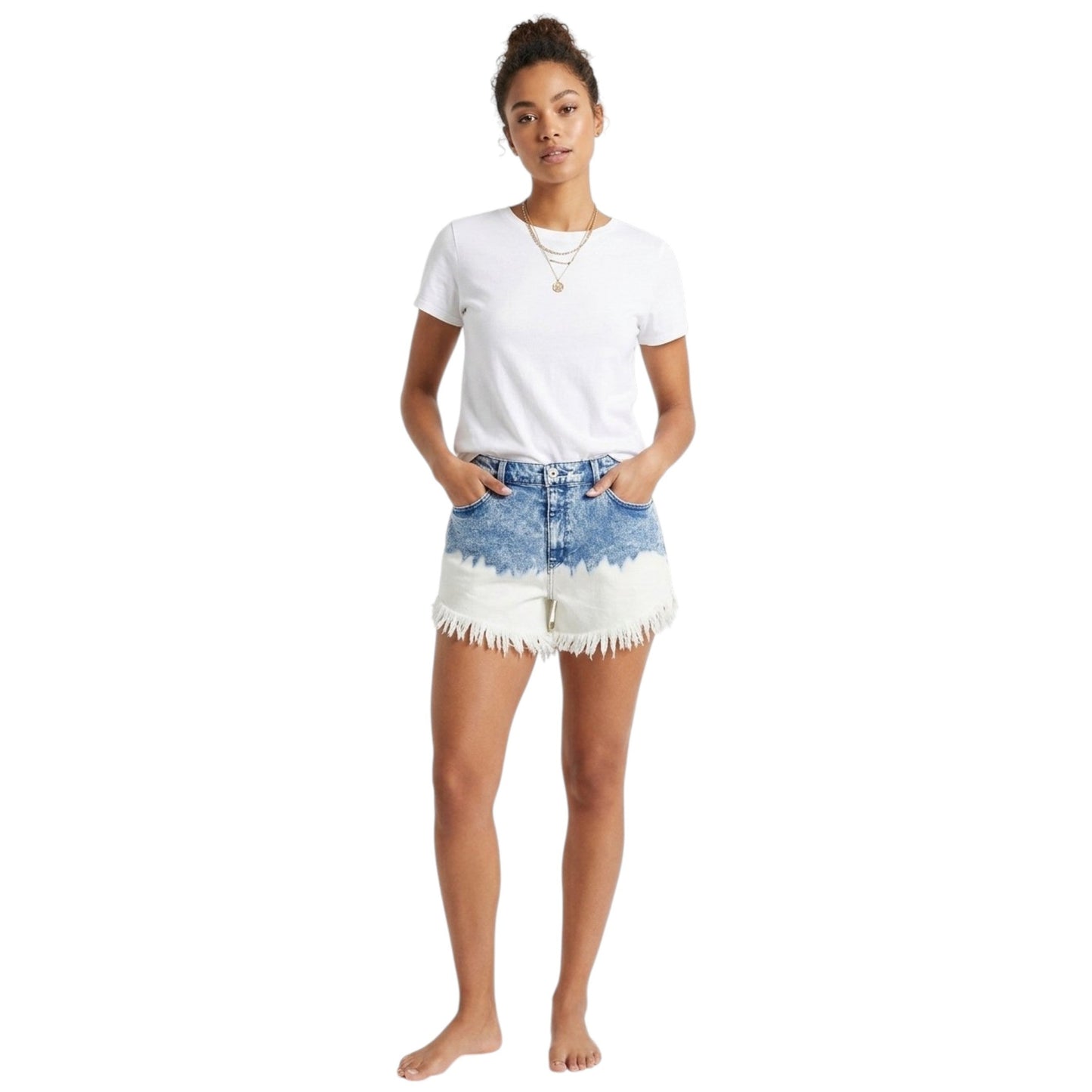 Women's ColorBlocked Short,Blue